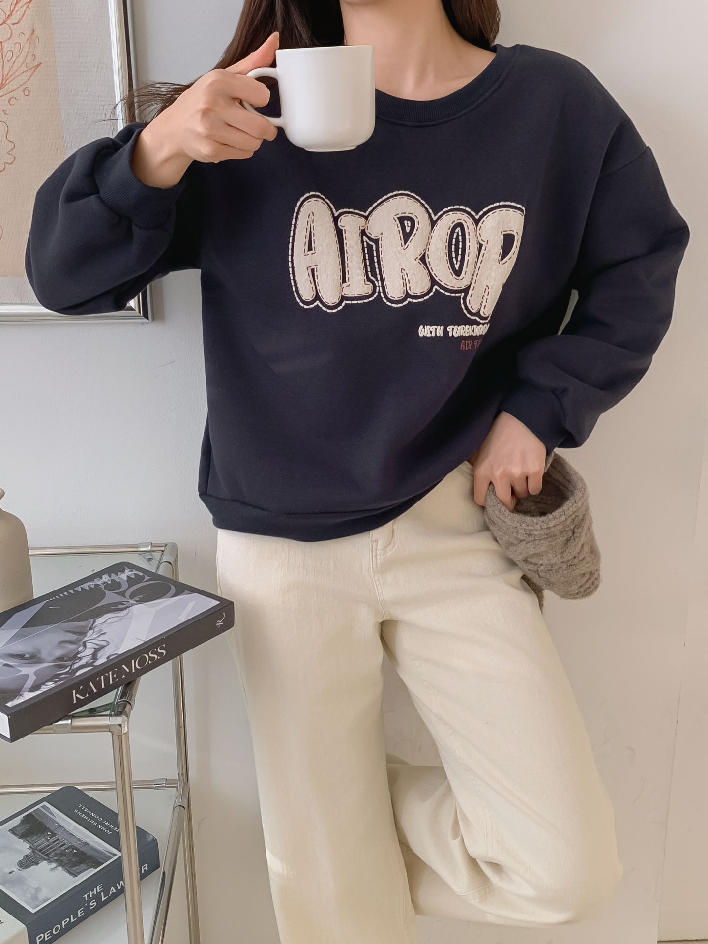 裏起毛ラウンドネックルーズ長袖ロゴスウェット | 詳細画像29