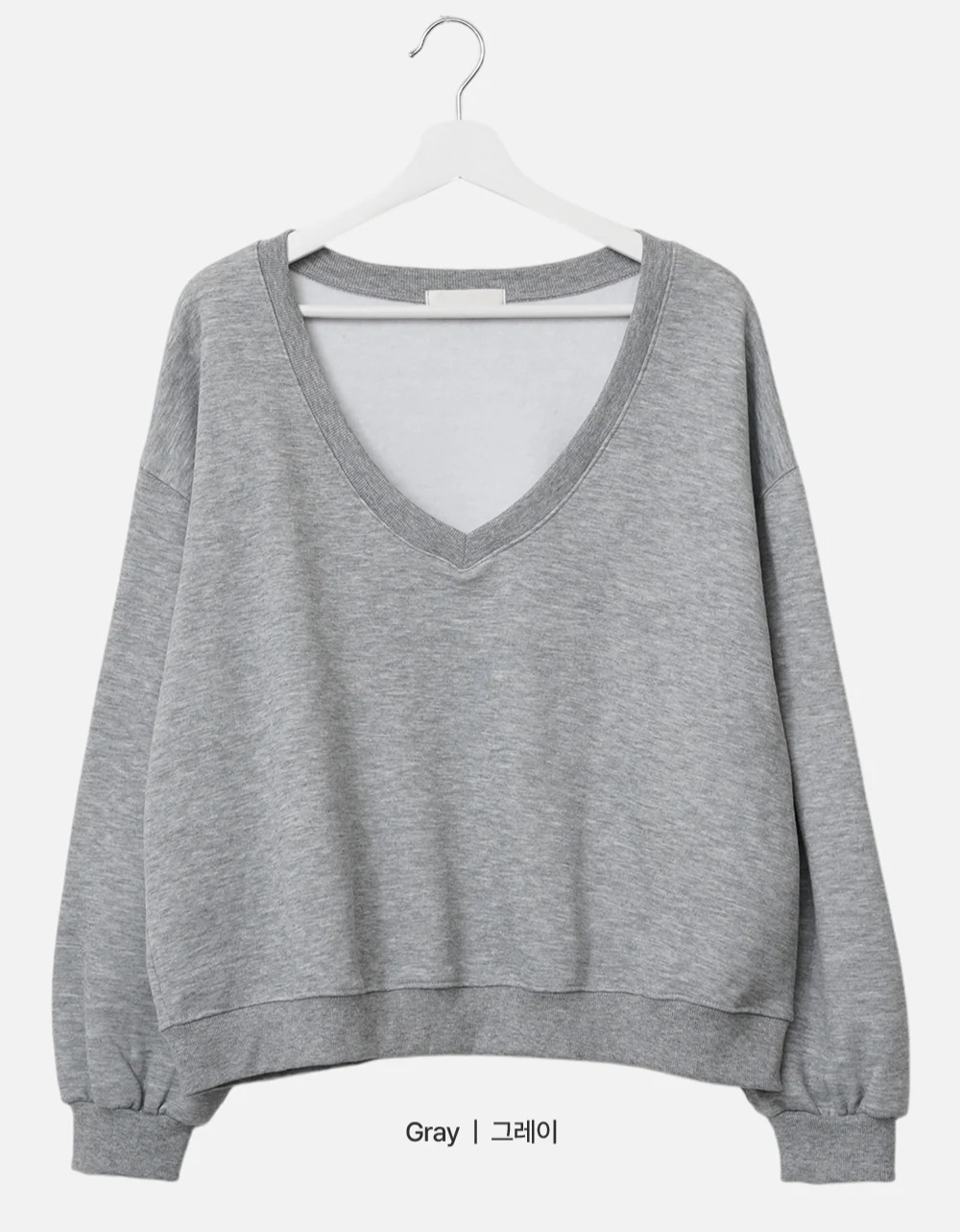 裏起毛Vネックルーズ長袖スウェット | 詳細画像16