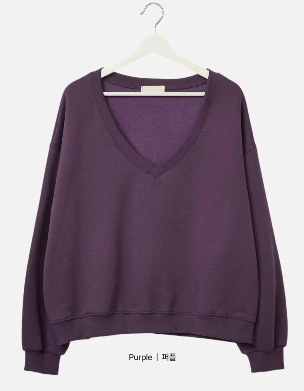 裏起毛Vネックルーズ長袖スウェット | 詳細画像17