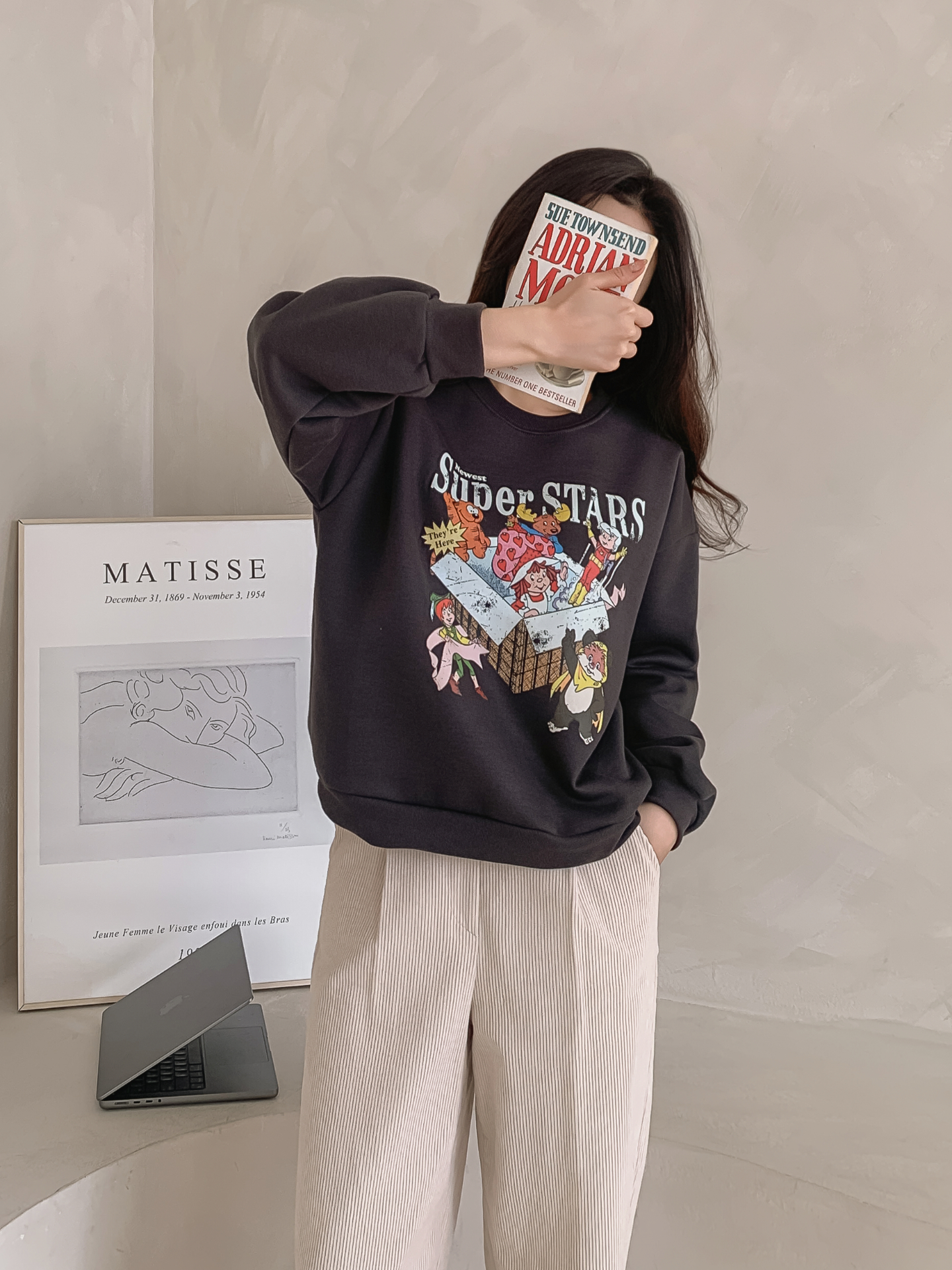 裏起毛ラウンドネックルーズ長袖ロゴスウェット | 詳細画像14