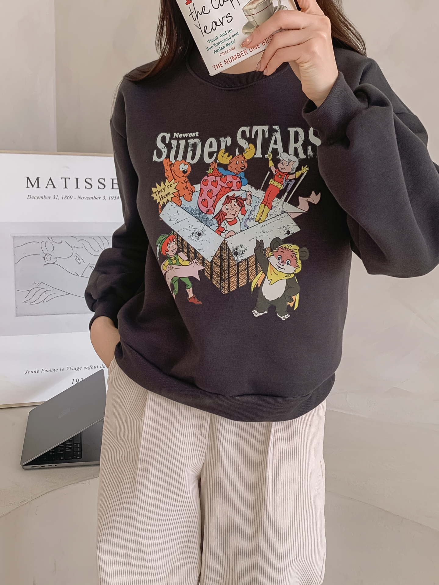 裏起毛ラウンドネックルーズ長袖ロゴスウェット | 詳細画像15