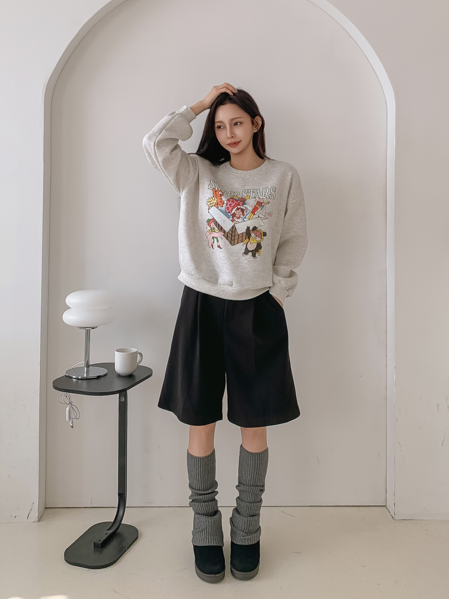 裏起毛ラウンドネックルーズ長袖ロゴスウェット | 詳細画像17