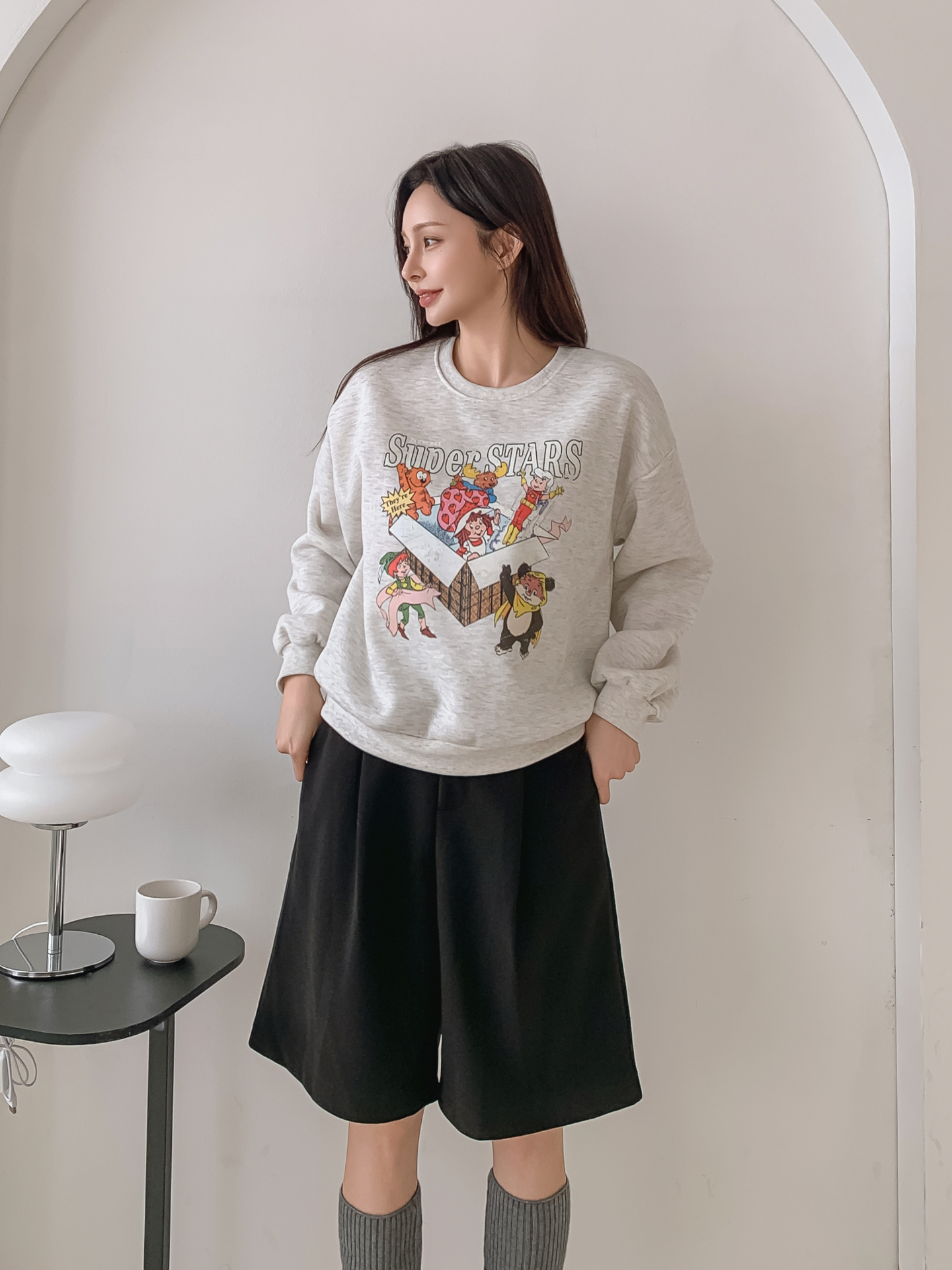 裏起毛ラウンドネックルーズ長袖ロゴスウェット | 詳細画像18