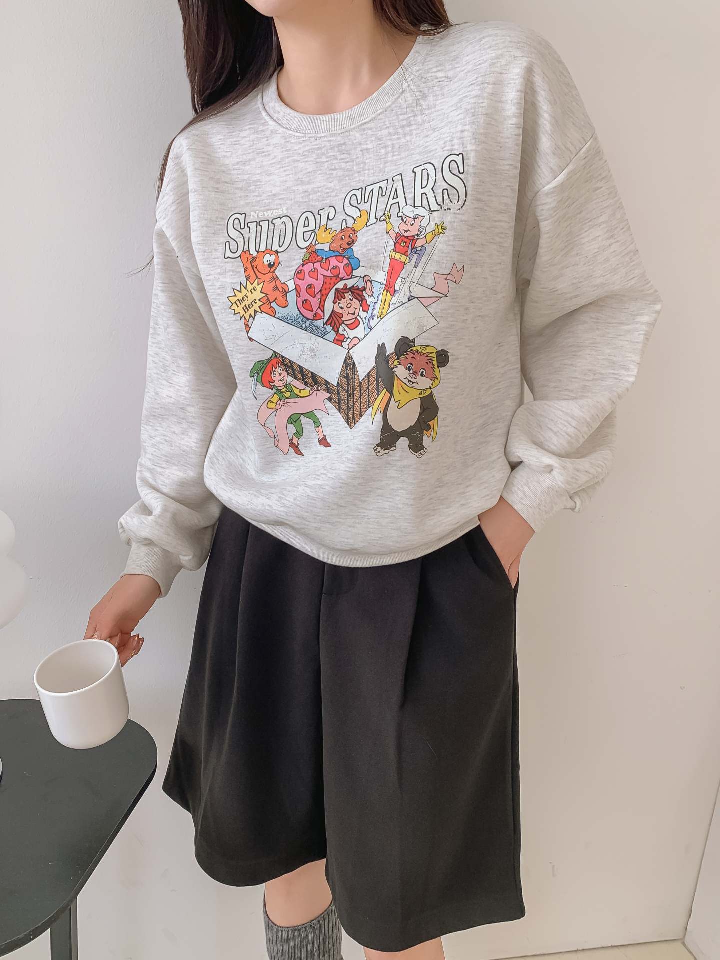 裏起毛ラウンドネックルーズ長袖ロゴスウェット | 詳細画像23