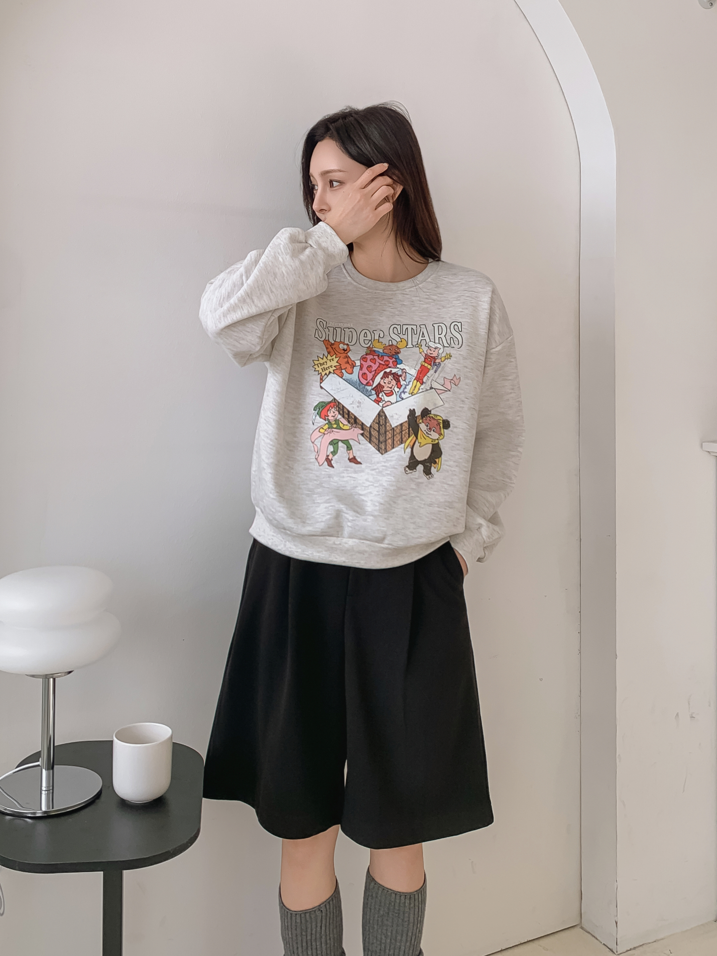 裏起毛ラウンドネックルーズ長袖ロゴスウェット | 詳細画像19