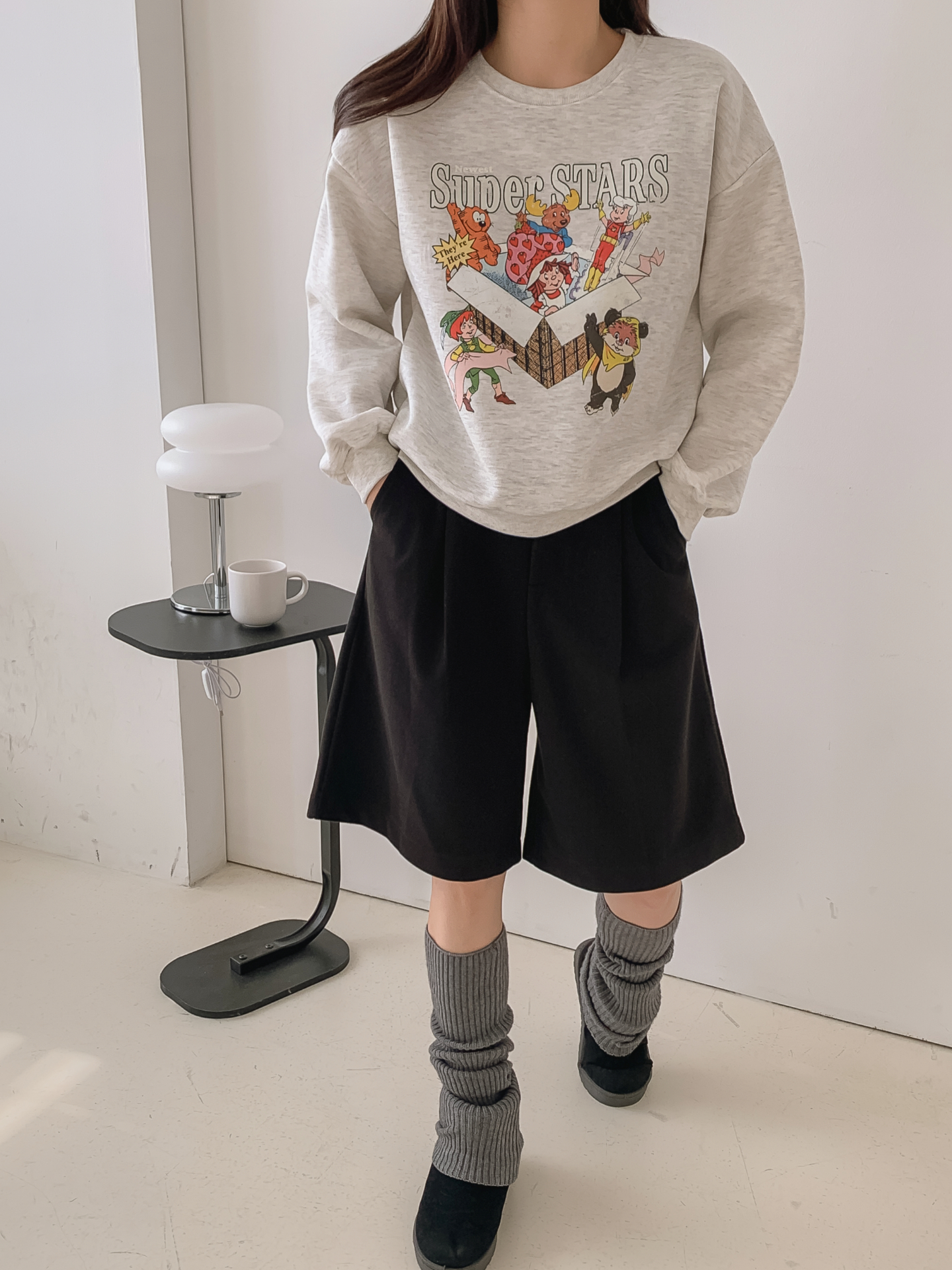 裏起毛ラウンドネックルーズ長袖ロゴスウェット | 詳細画像25