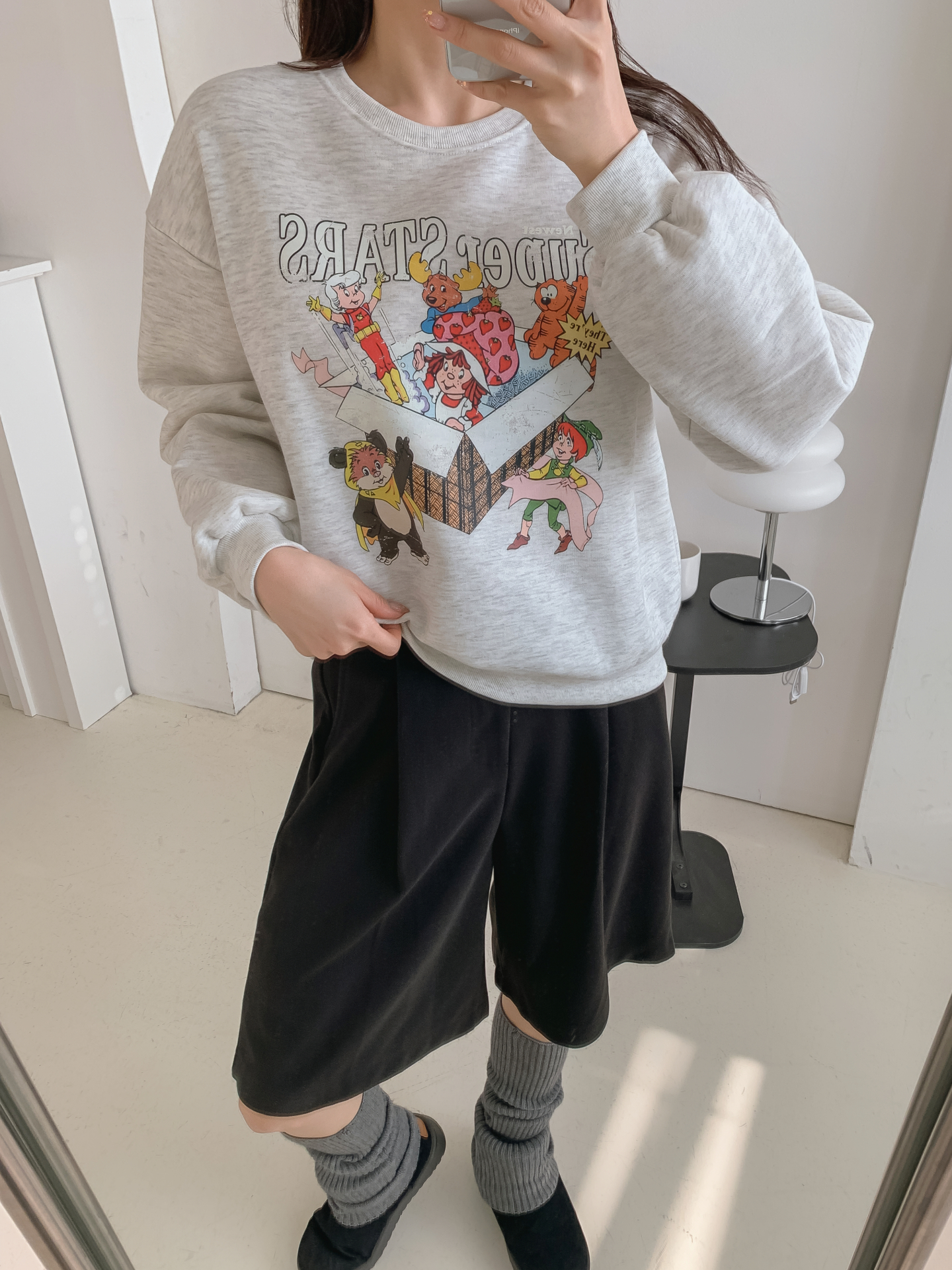 裏起毛ラウンドネックルーズ長袖ロゴスウェット | 詳細画像30