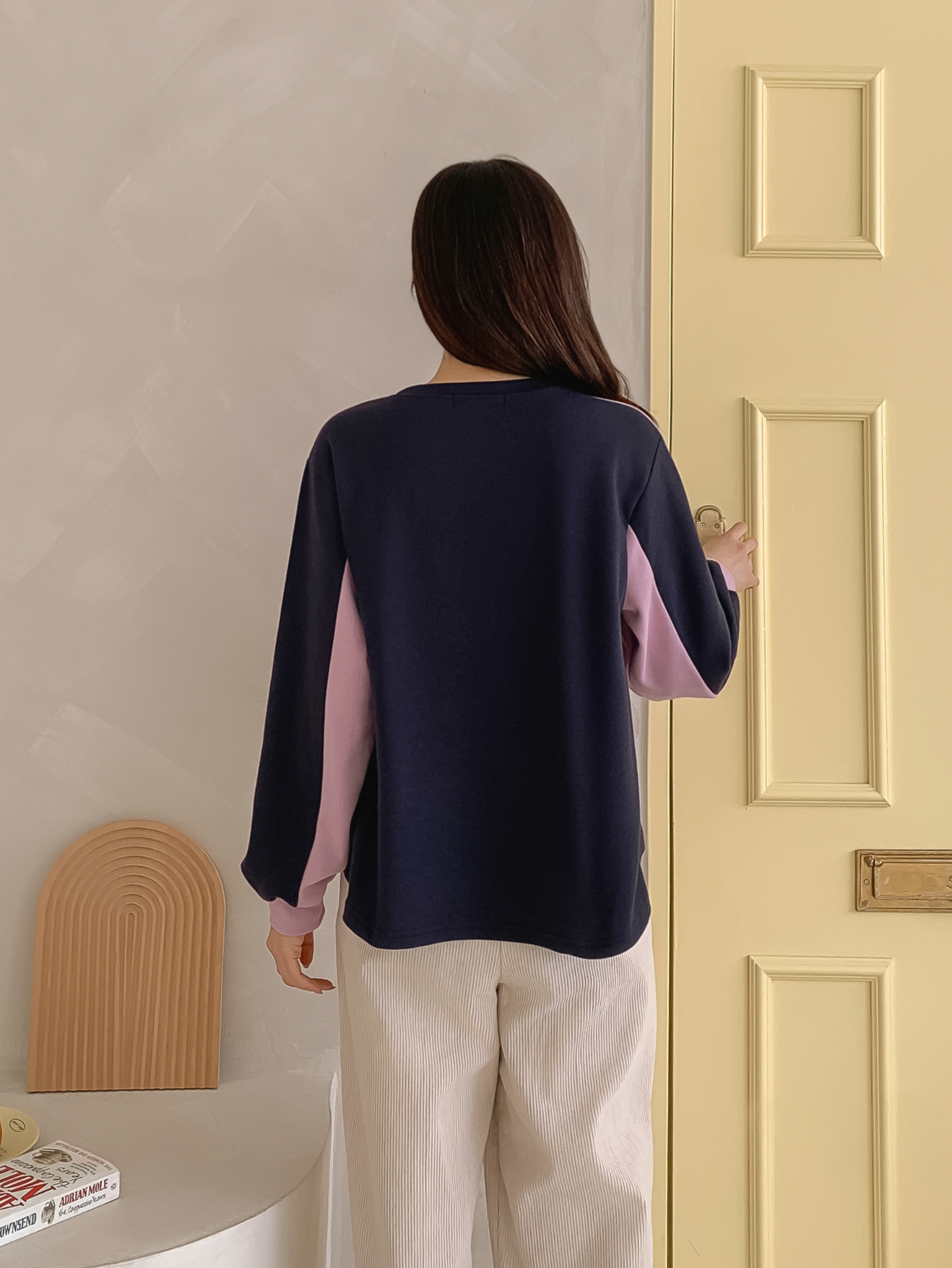 ラウンドネック長袖配色Tシャツ | 詳細画像20