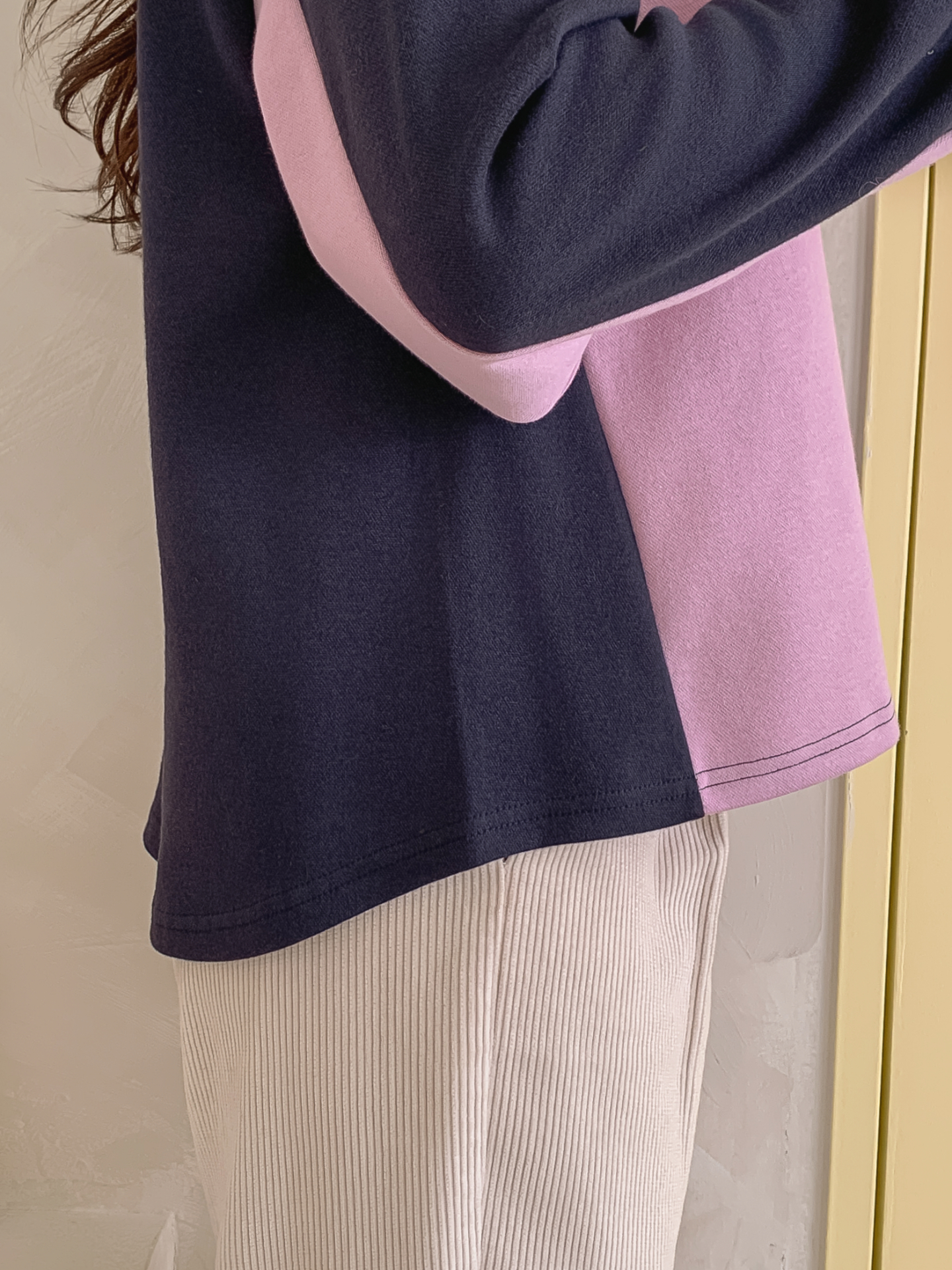 ラウンドネック長袖配色Tシャツ | 詳細画像26