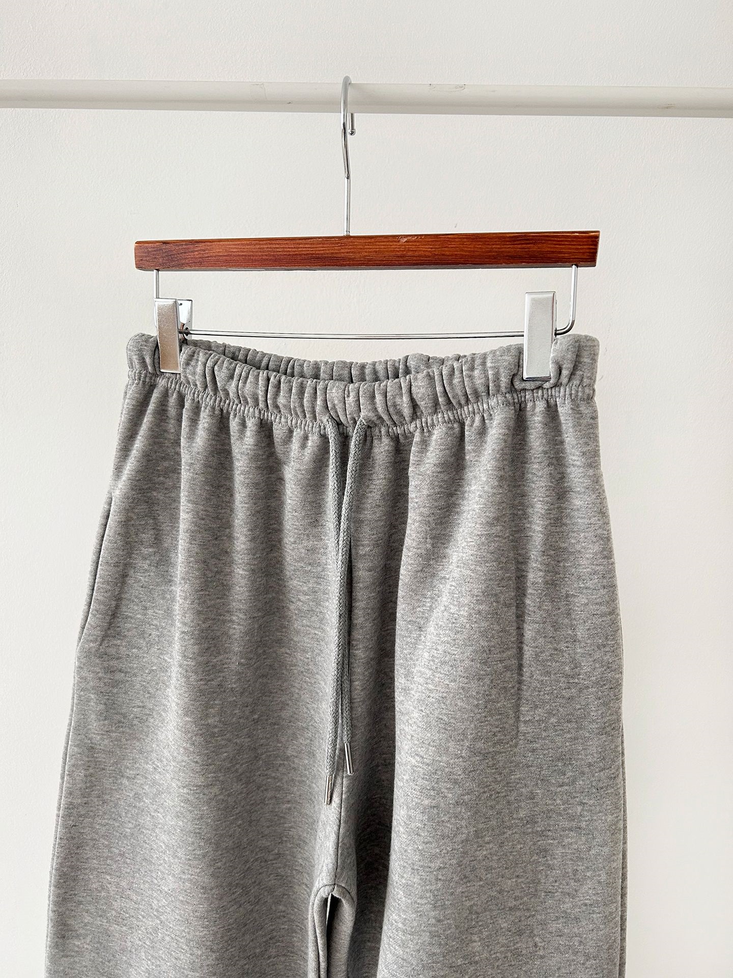 裏起毛ジップアップフードウエストゴム長袖ストレートワイドセットアップトレーニング | 詳細画像30