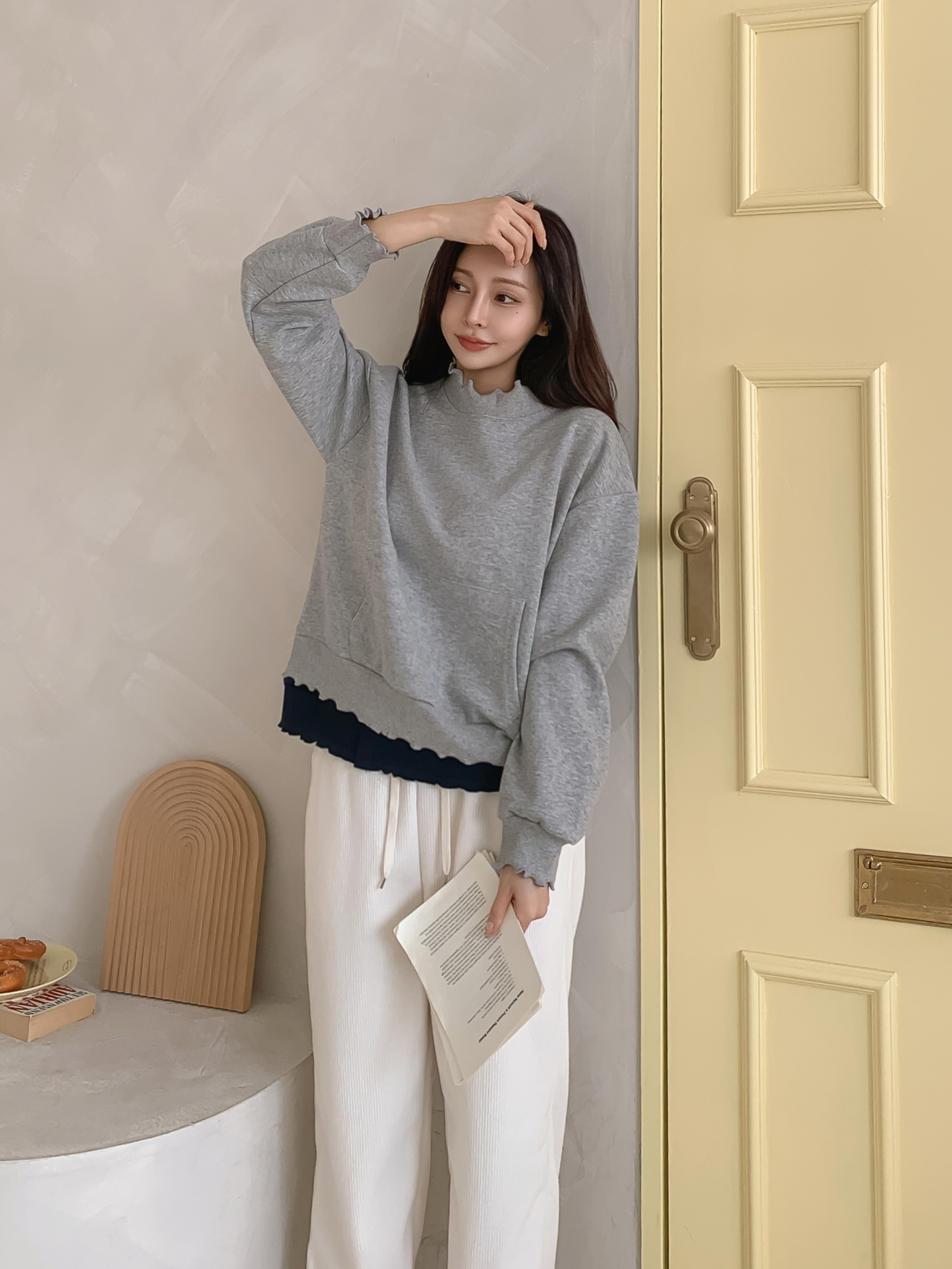 ハーフネックルーズ長袖スウェットトレーニング | 詳細画像2