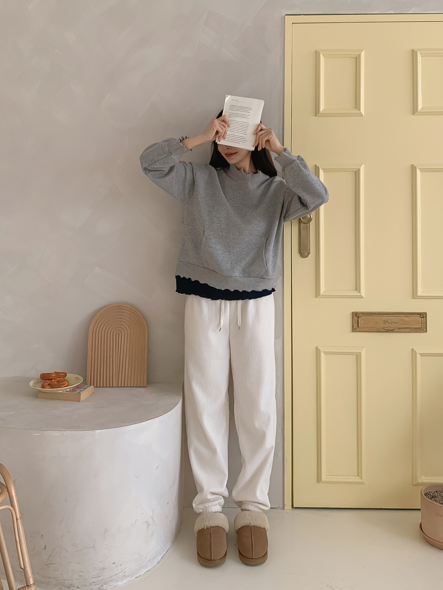 ハーフネックルーズ長袖スウェットトレーニング | 詳細画像3