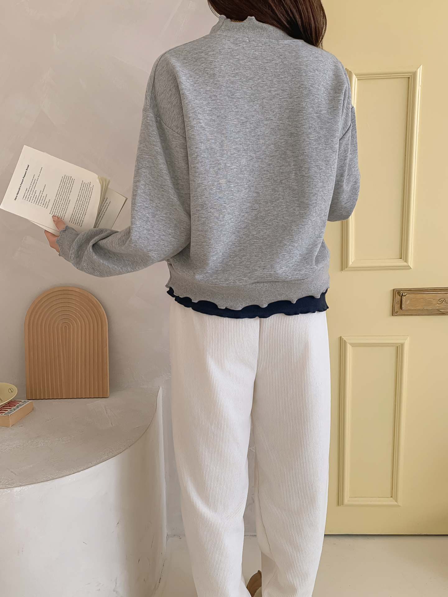 ハーフネックルーズ長袖スウェットトレーニング | 詳細画像5