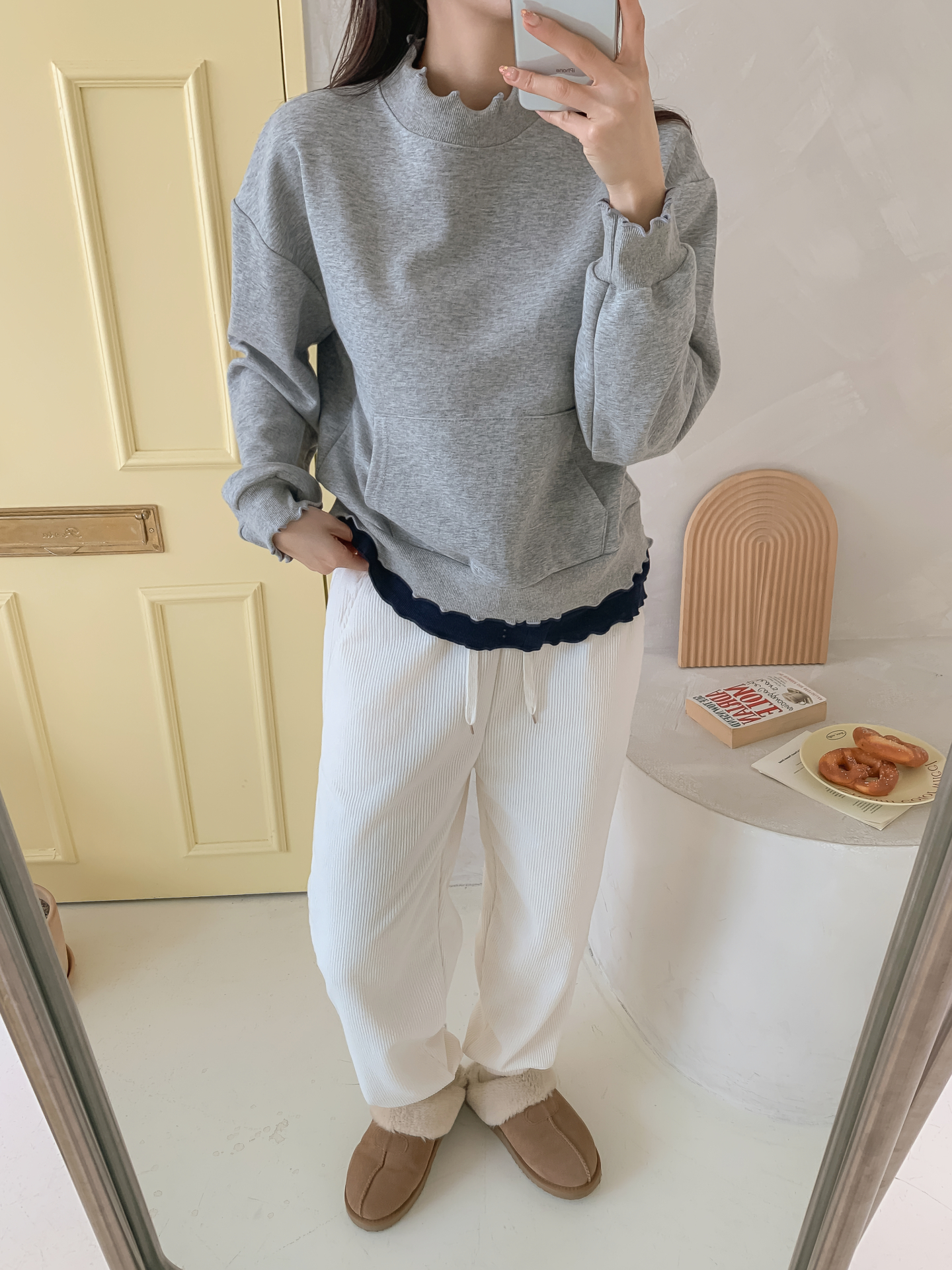 ハーフネックルーズ長袖スウェットトレーニング | 詳細画像15