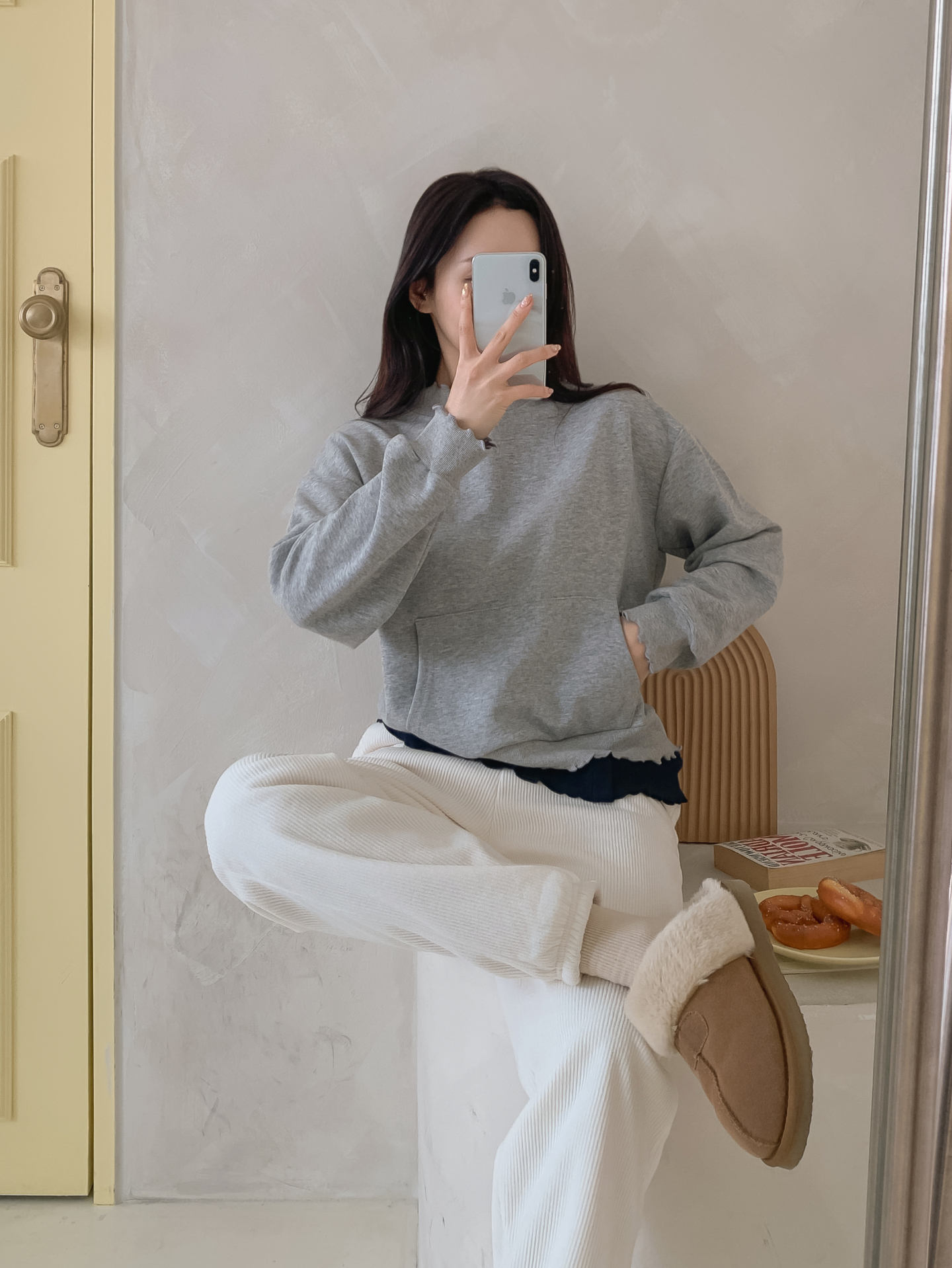 ハーフネックルーズ長袖スウェットトレーニング | 詳細画像16