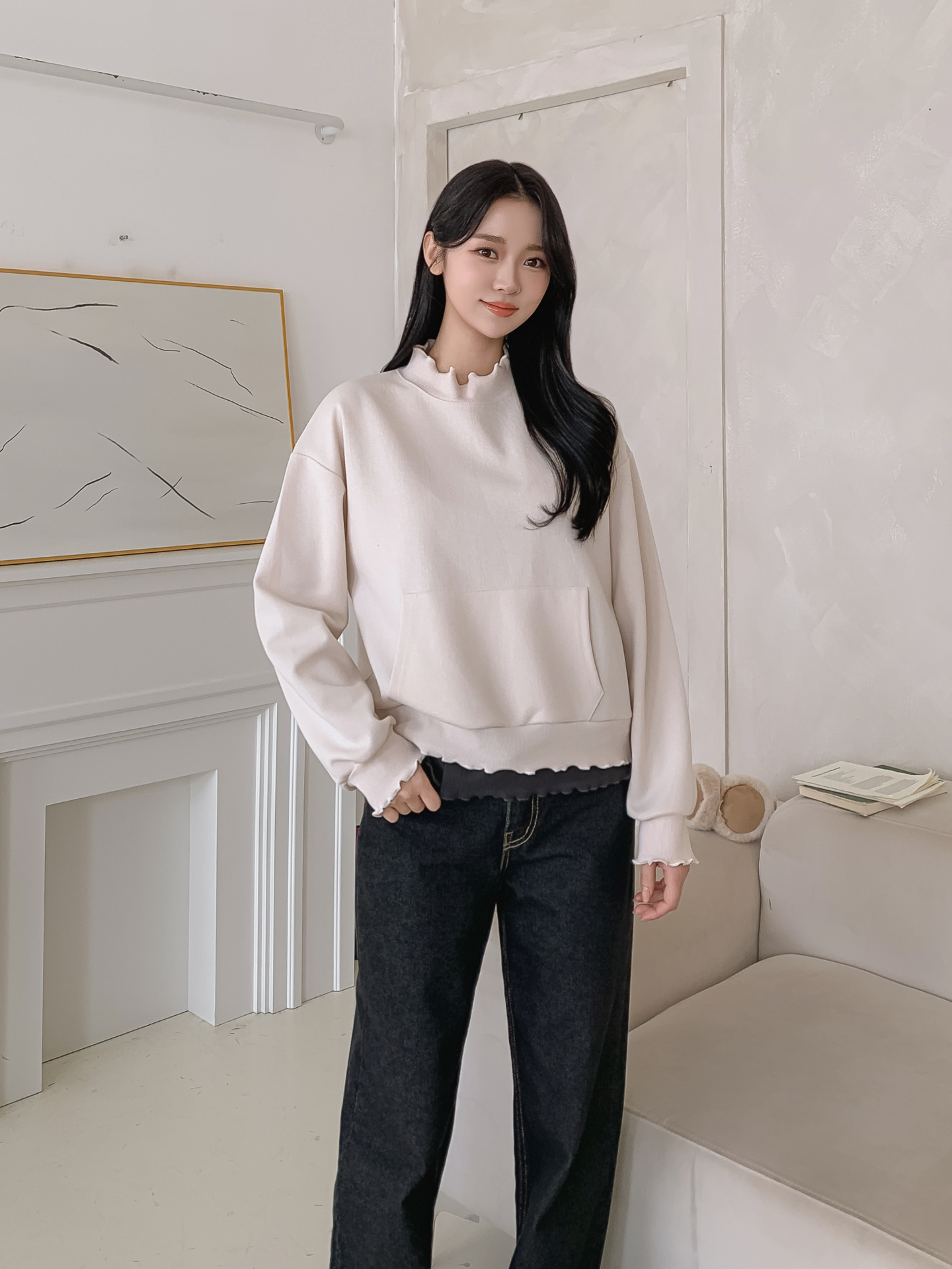 ハーフネックルーズ長袖スウェットトレーニング | 詳細画像17