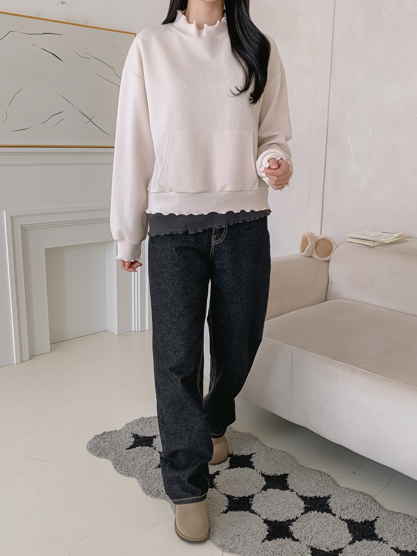 ハーフネックルーズ長袖スウェットトレーニング | 詳細画像18