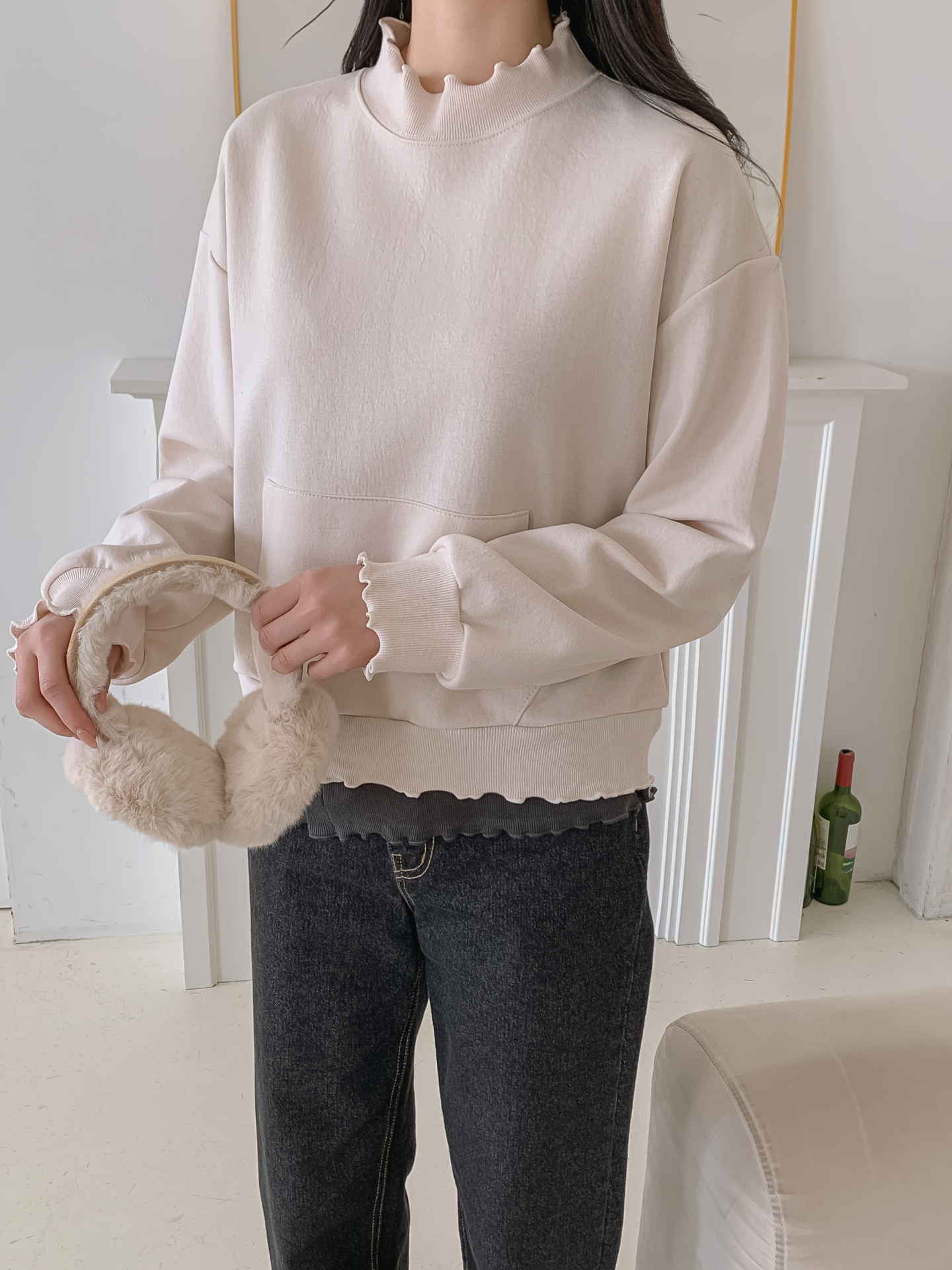 ハーフネックルーズ長袖スウェットトレーニング | 詳細画像20