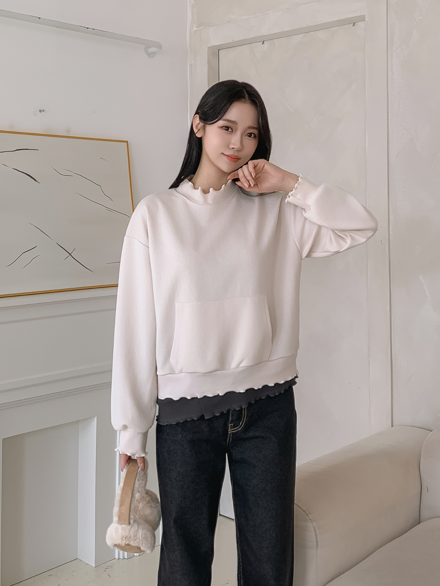 ハーフネックルーズ長袖スウェットトレーニング | 詳細画像21