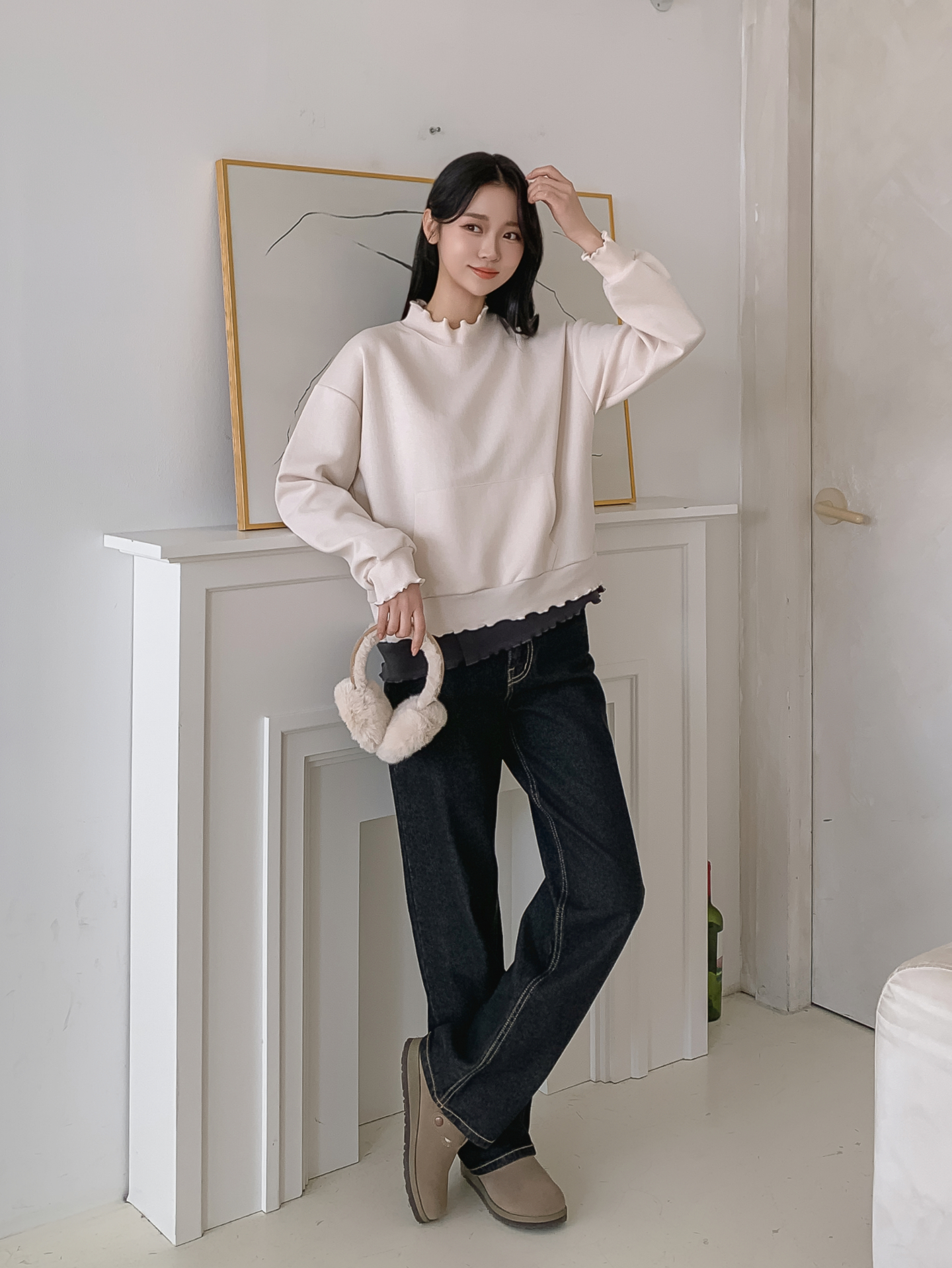 ハーフネックルーズ長袖スウェットトレーニング | 詳細画像23