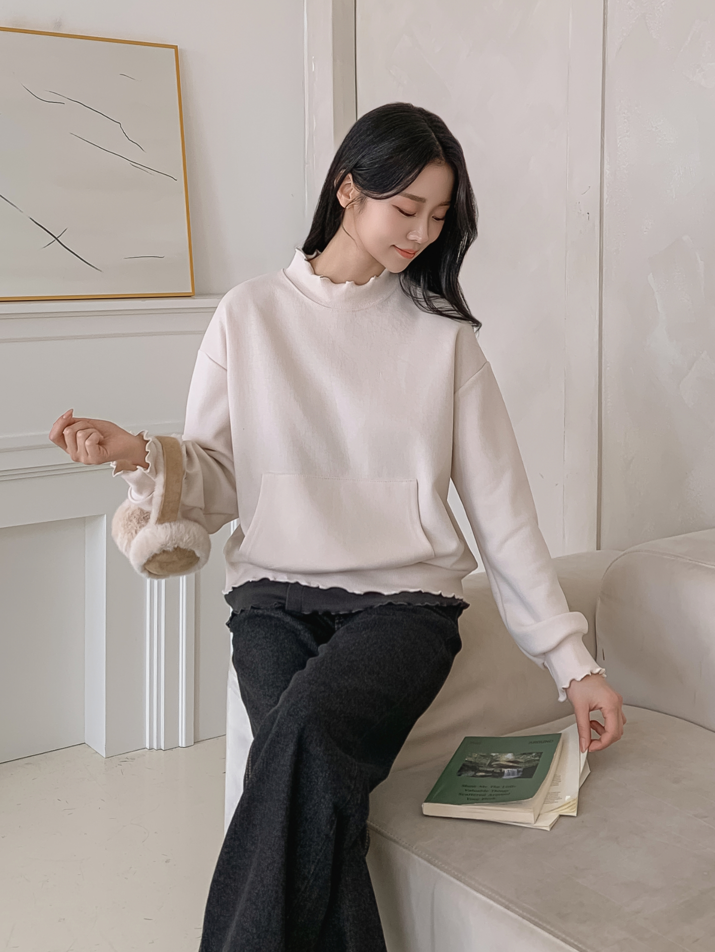 ハーフネックルーズ長袖スウェットトレーニング | 詳細画像25