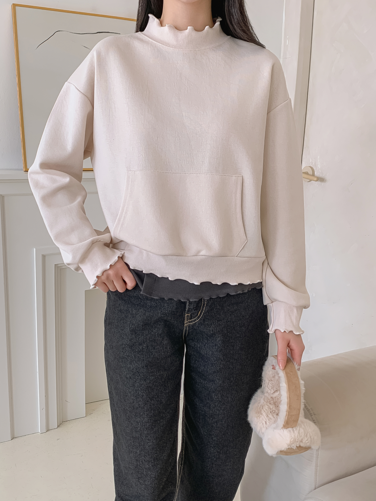 ハーフネックルーズ長袖スウェットトレーニング | 詳細画像26