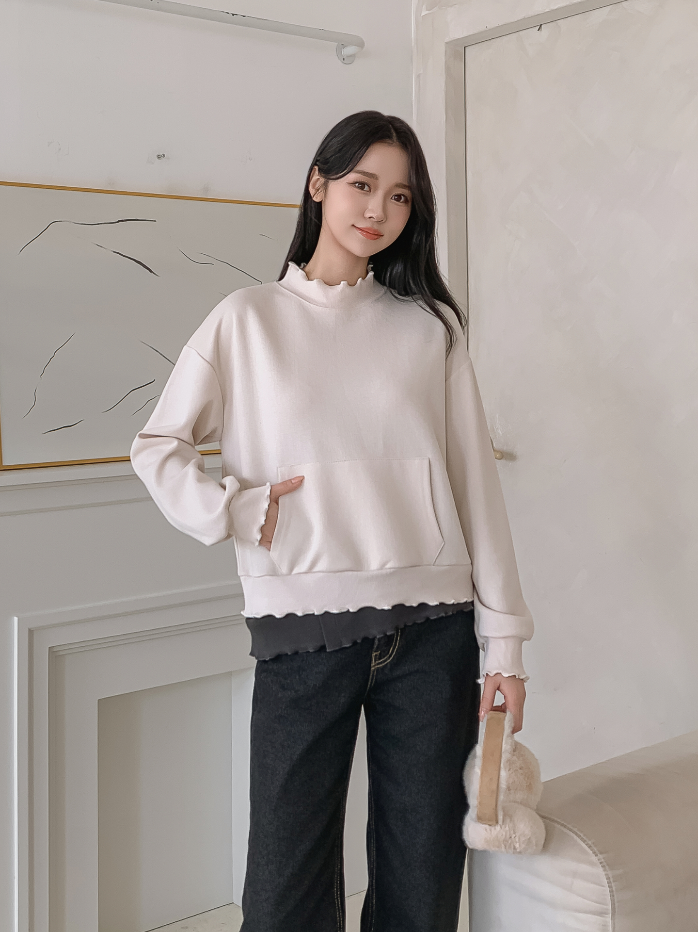 ハーフネックルーズ長袖スウェットトレーニング | 詳細画像27