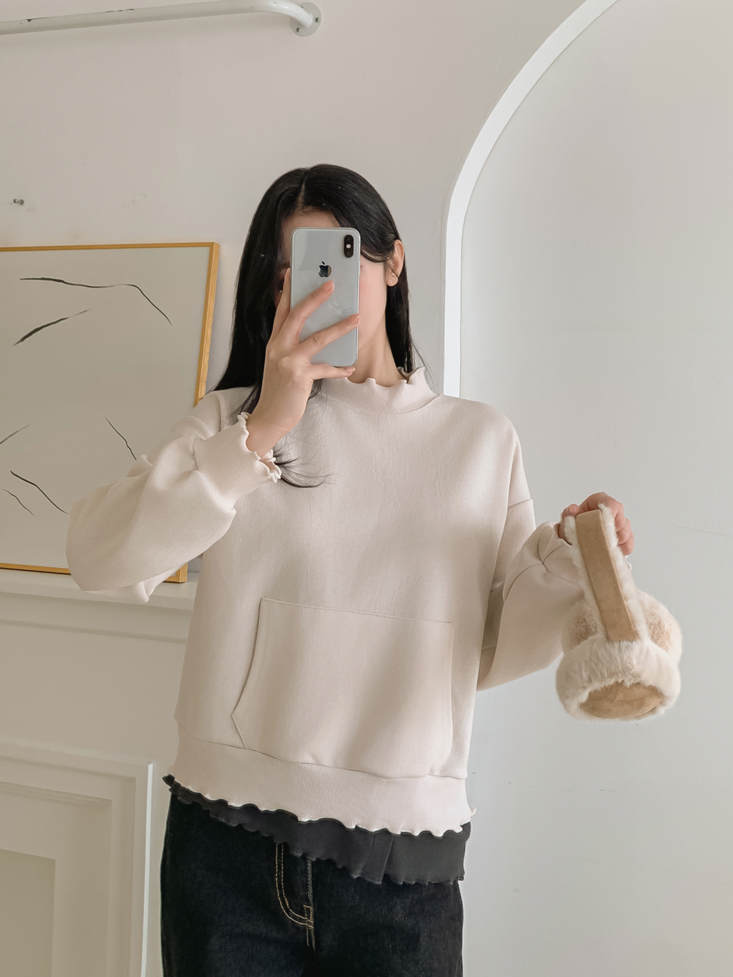 ハーフネックルーズ長袖スウェットトレーニング | 詳細画像29