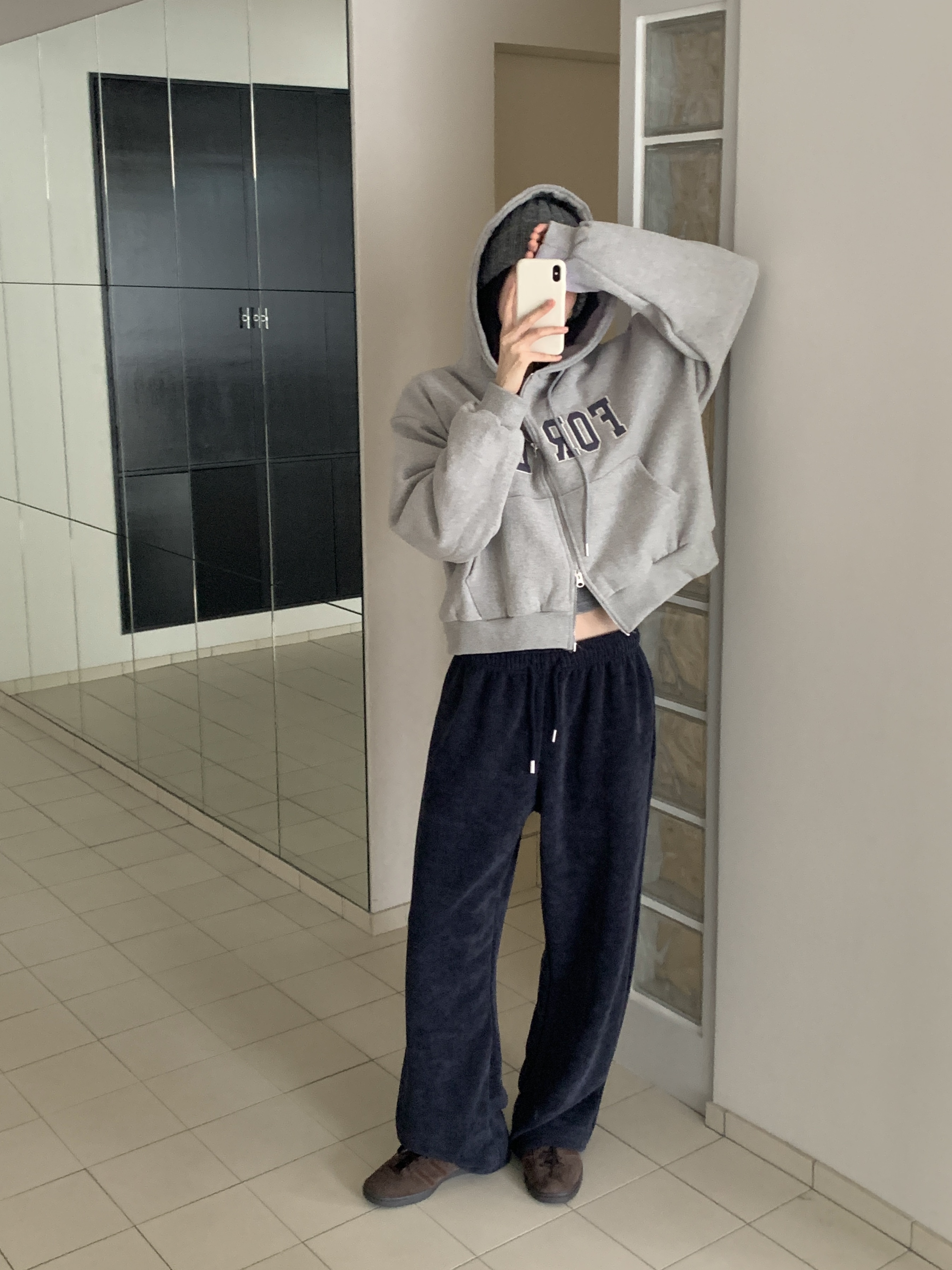 ファー裏地ドローストリングウエストゴムワイドカラーパンツ | 詳細画像7