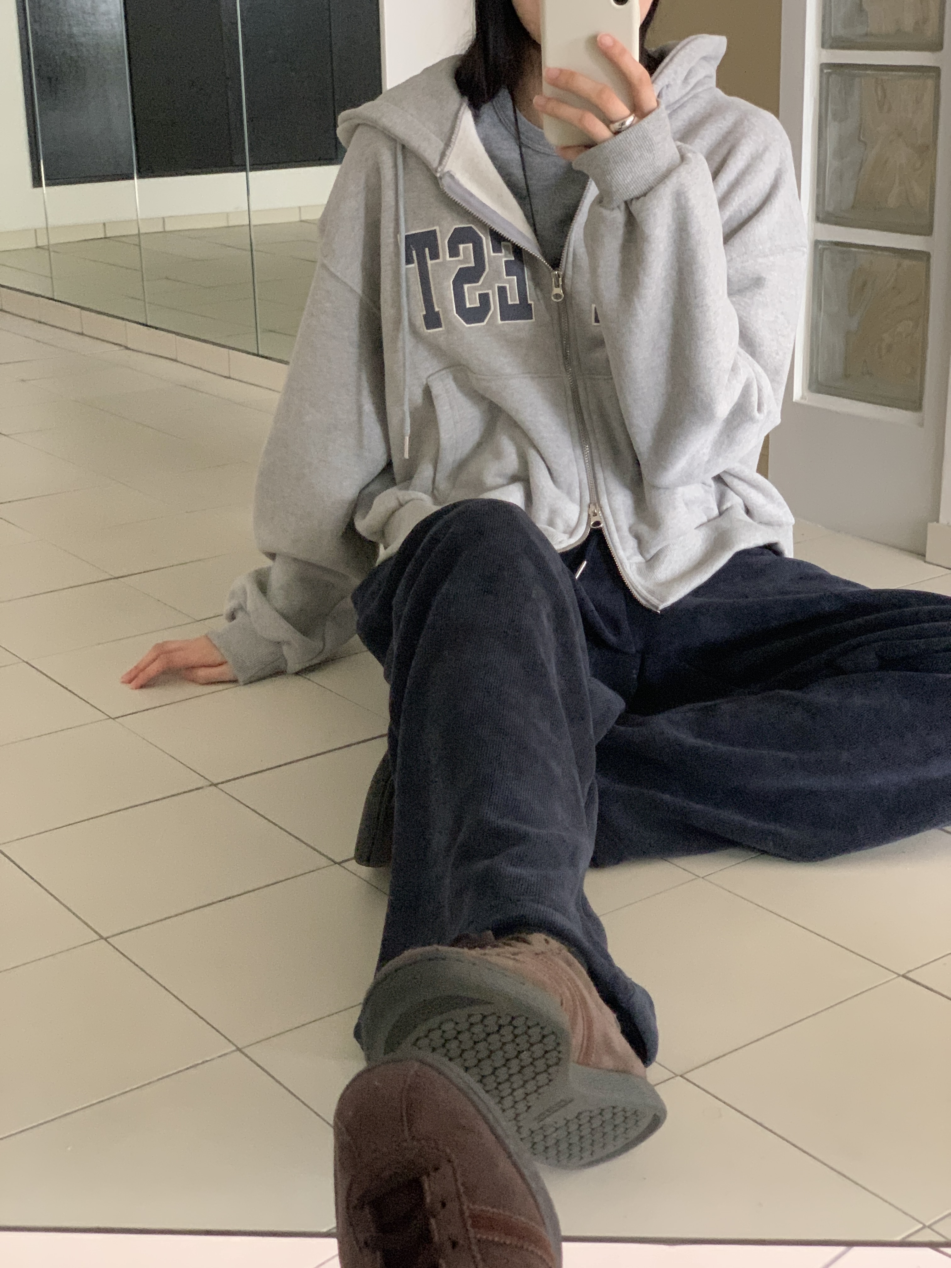 ファー裏地ドローストリングウエストゴムワイドカラーパンツ | 詳細画像18