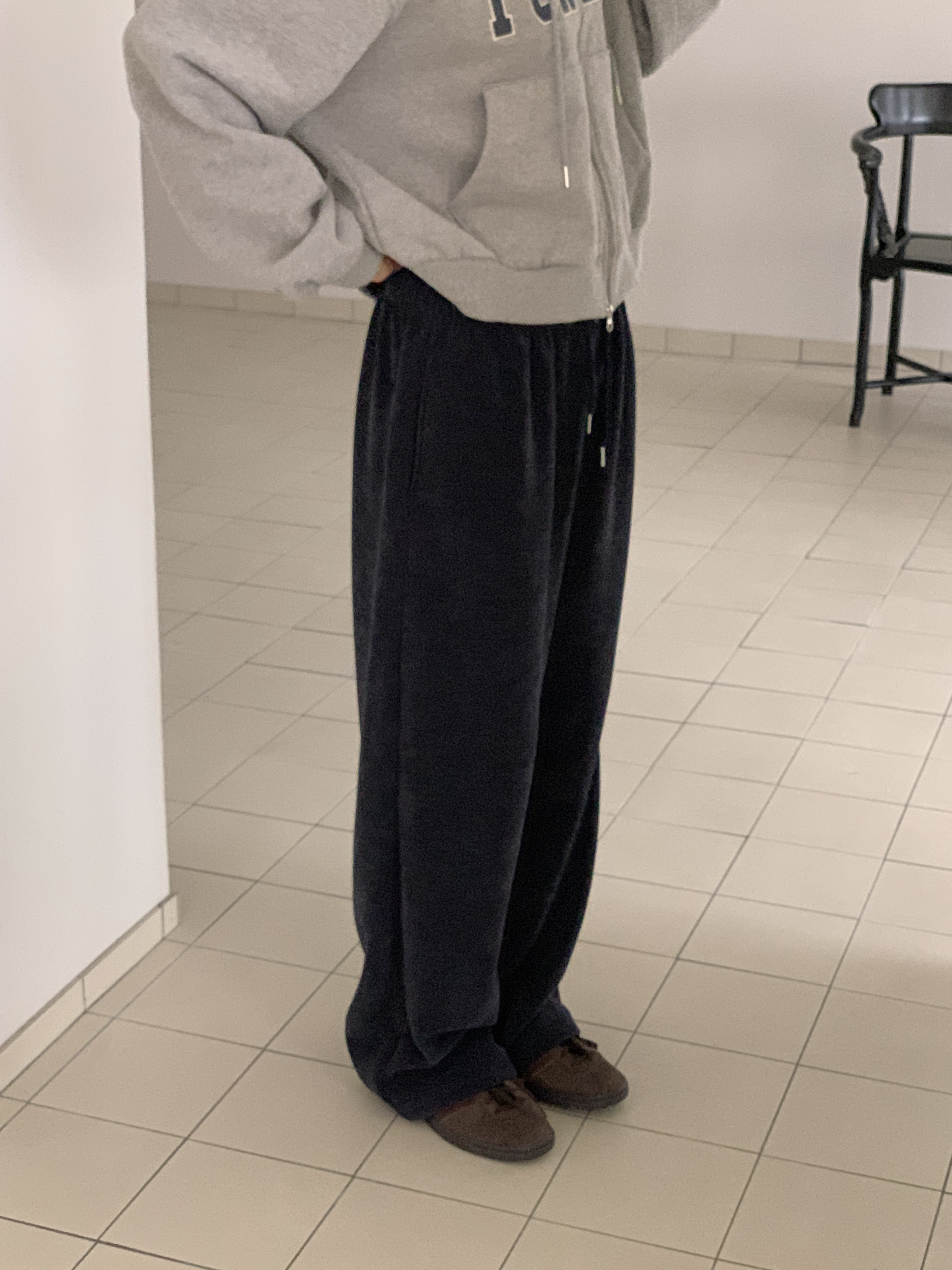 ファー裏地ドローストリングウエストゴムワイドカラーパンツ | 詳細画像20