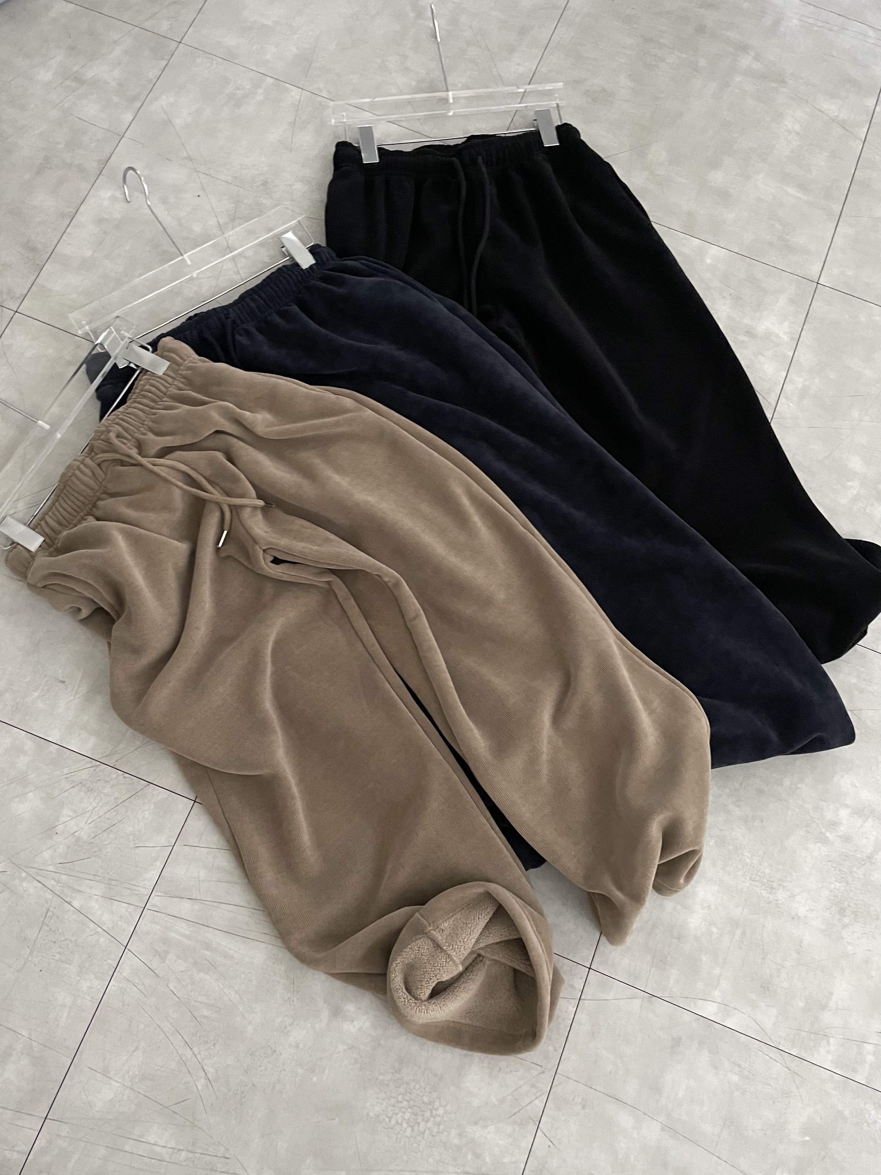 ファー裏地ドローストリングウエストゴムワイドカラーパンツ | 詳細画像22