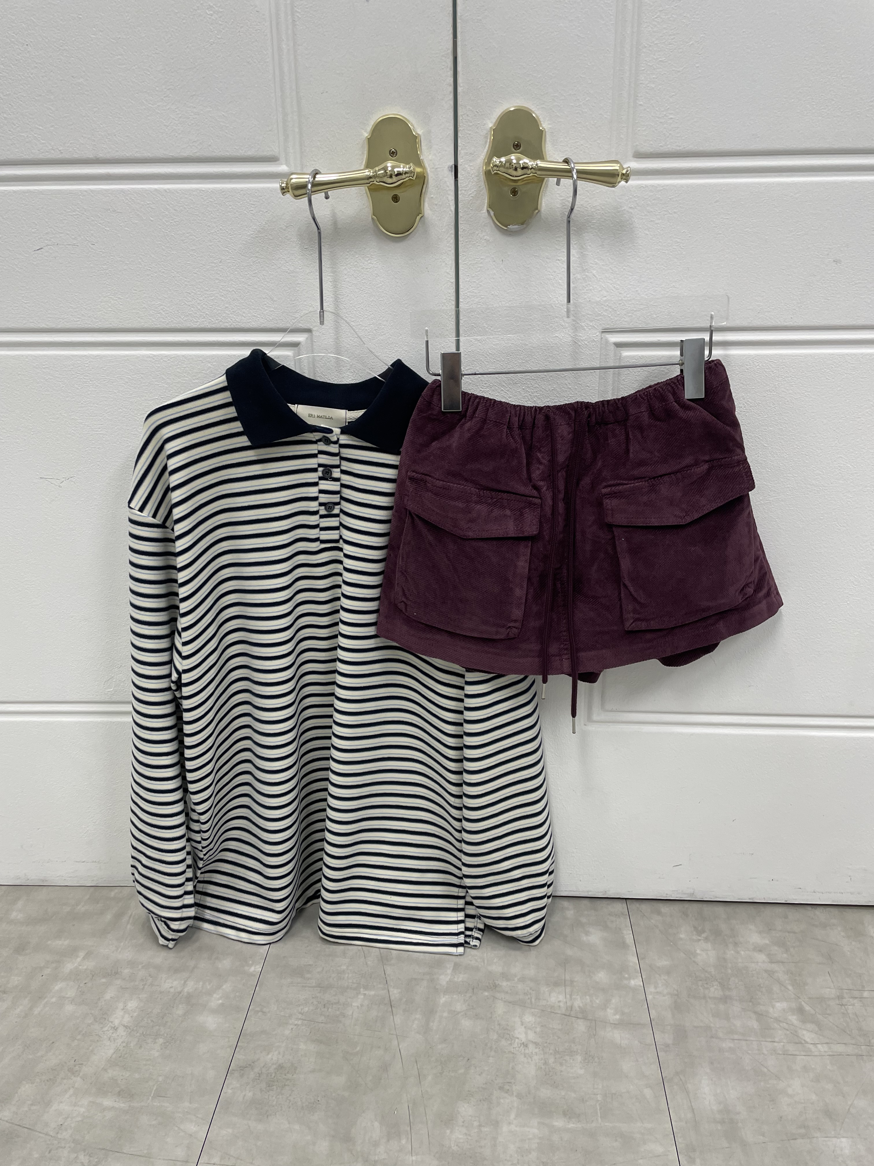 ドローストリングポケットウエストゴムショートカラースカートパンツ | 詳細画像16