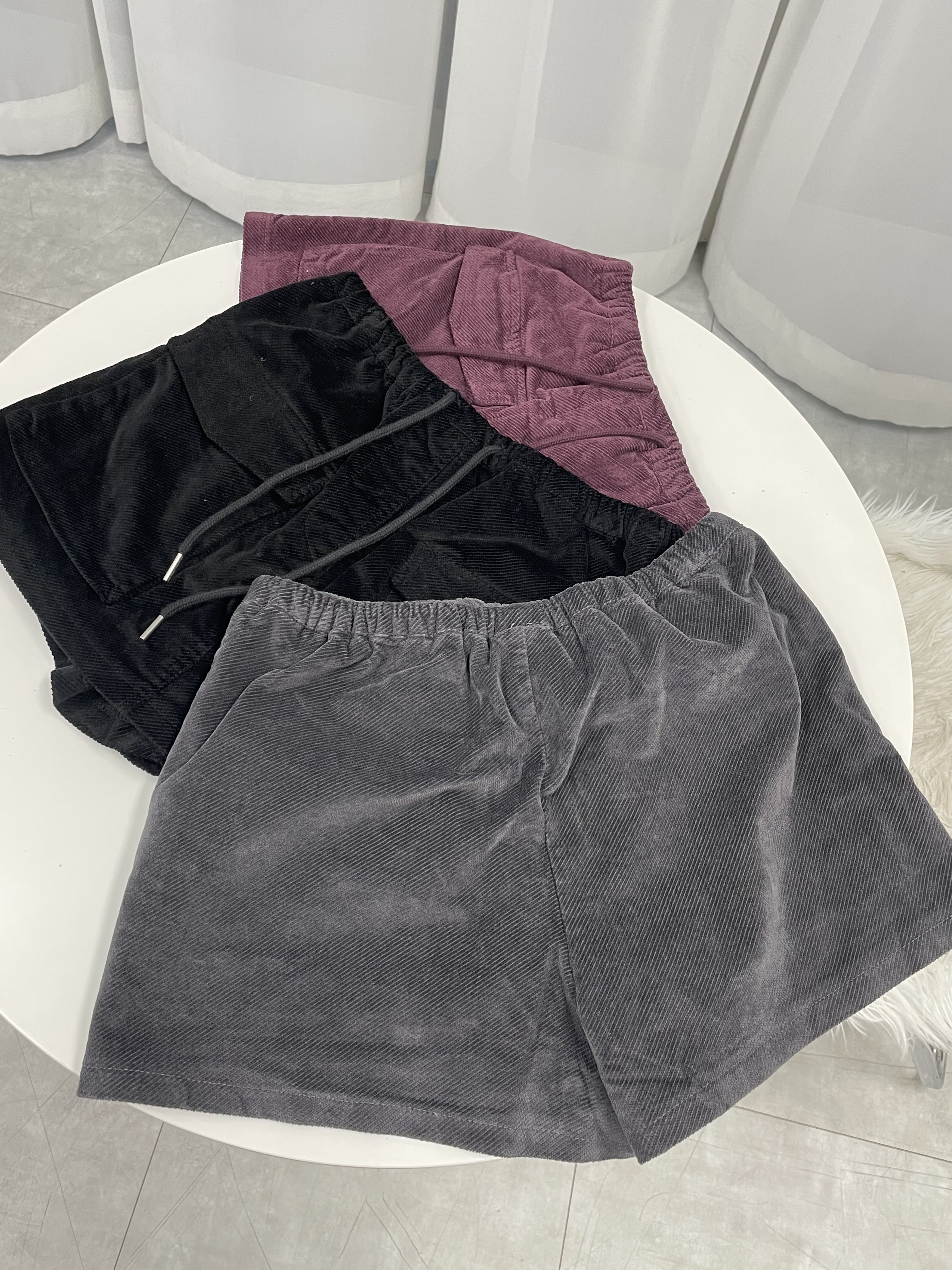 ドローストリングポケットウエストゴムショートカラースカートパンツ | 詳細画像19