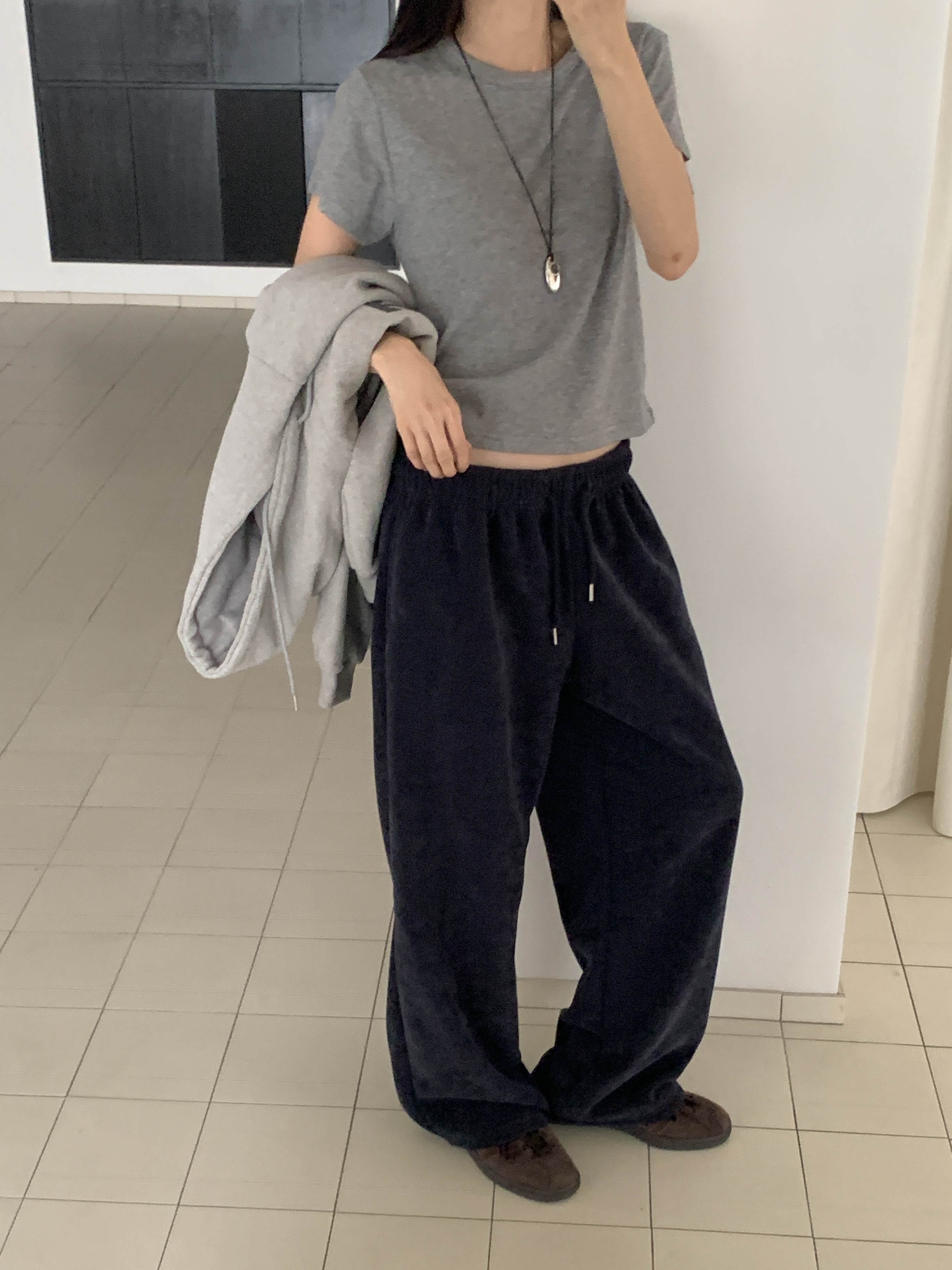 ラウンドネック半袖無地カラーTシャツ | 詳細画像4