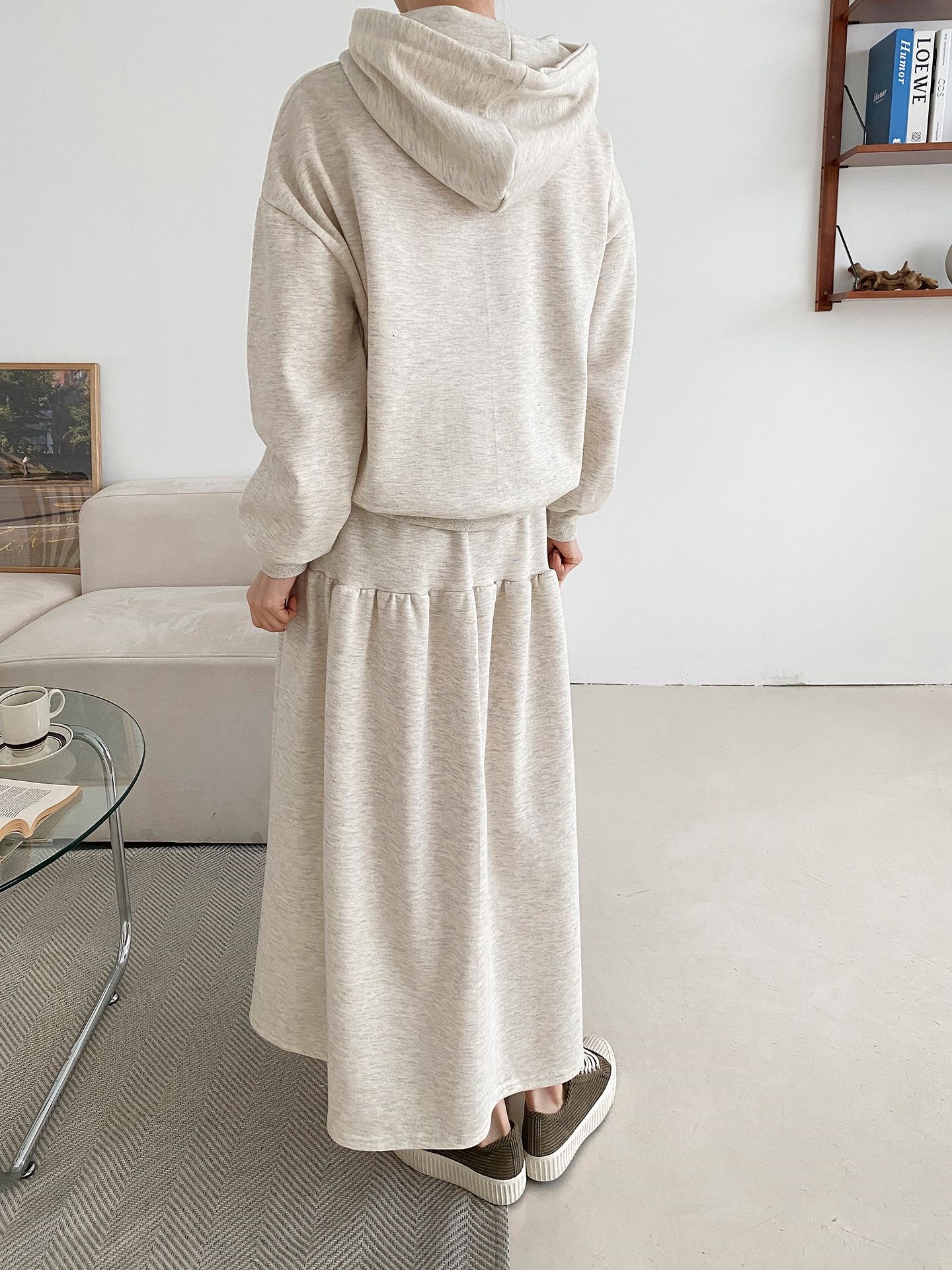 フードポケットウエストゴムロングカラーセットアップ | 詳細画像14