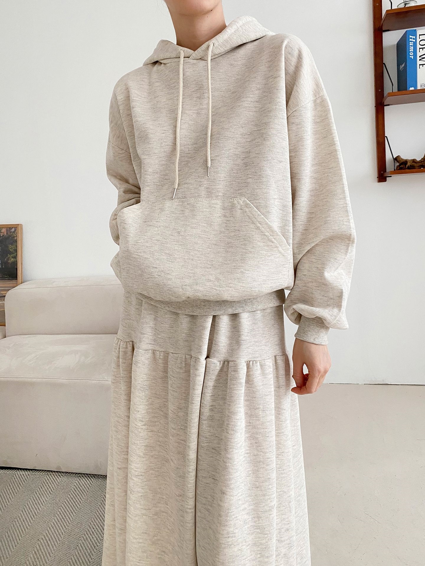 フードポケットウエストゴムロングカラーセットアップ | 詳細画像16