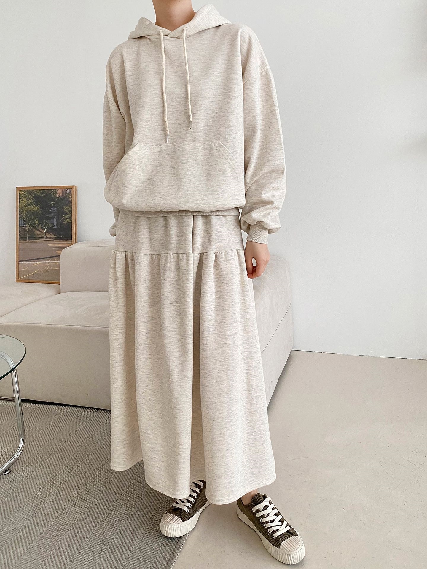 フードポケットウエストゴムロングカラーセットアップ | 詳細画像17