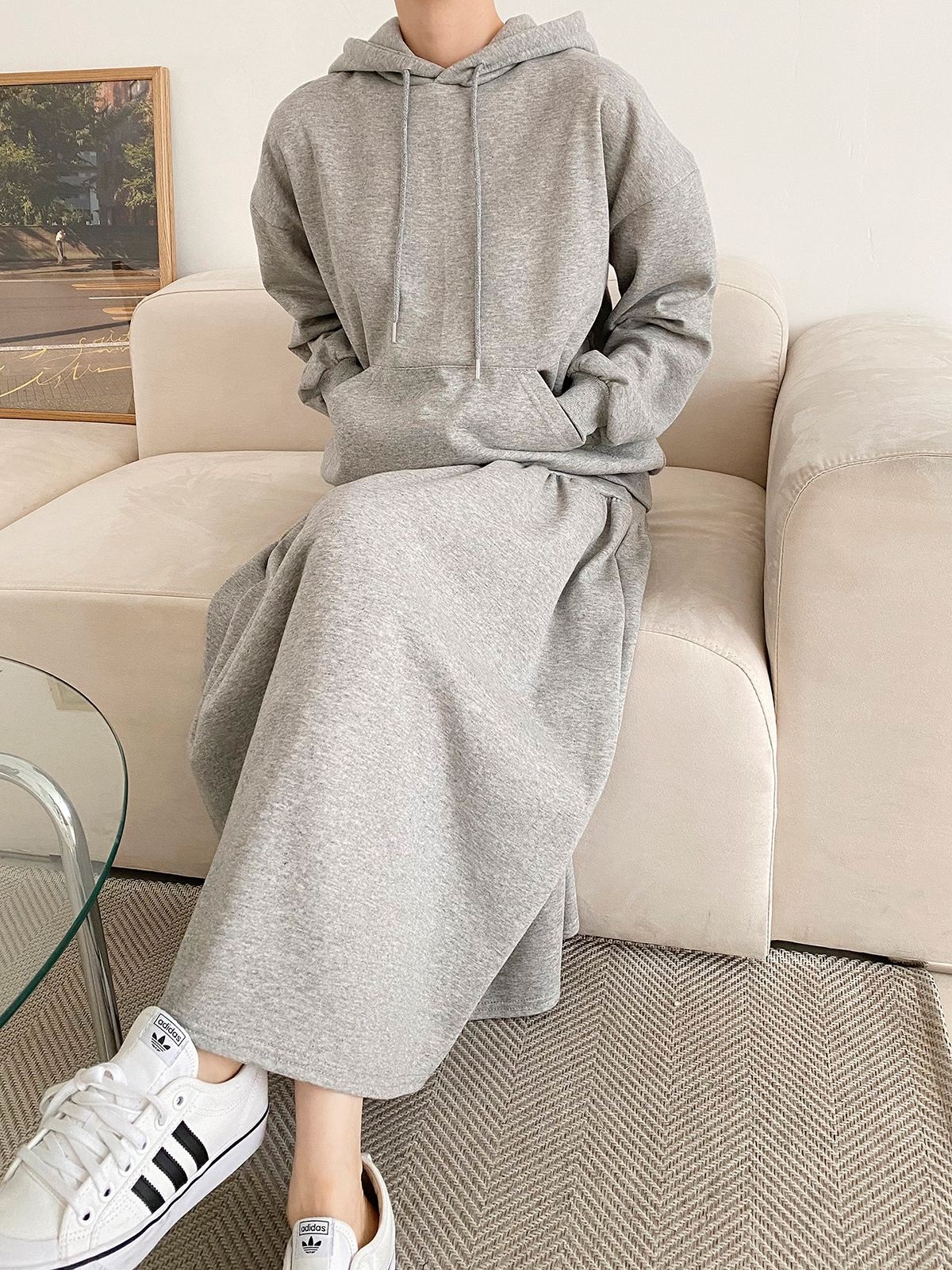 フードポケットウエストゴムロングカラーセットアップ | 詳細画像21