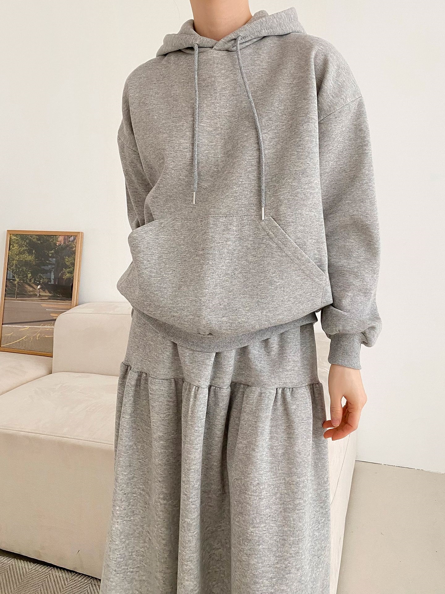 フードポケットウエストゴムロングカラーセットアップ | 詳細画像23