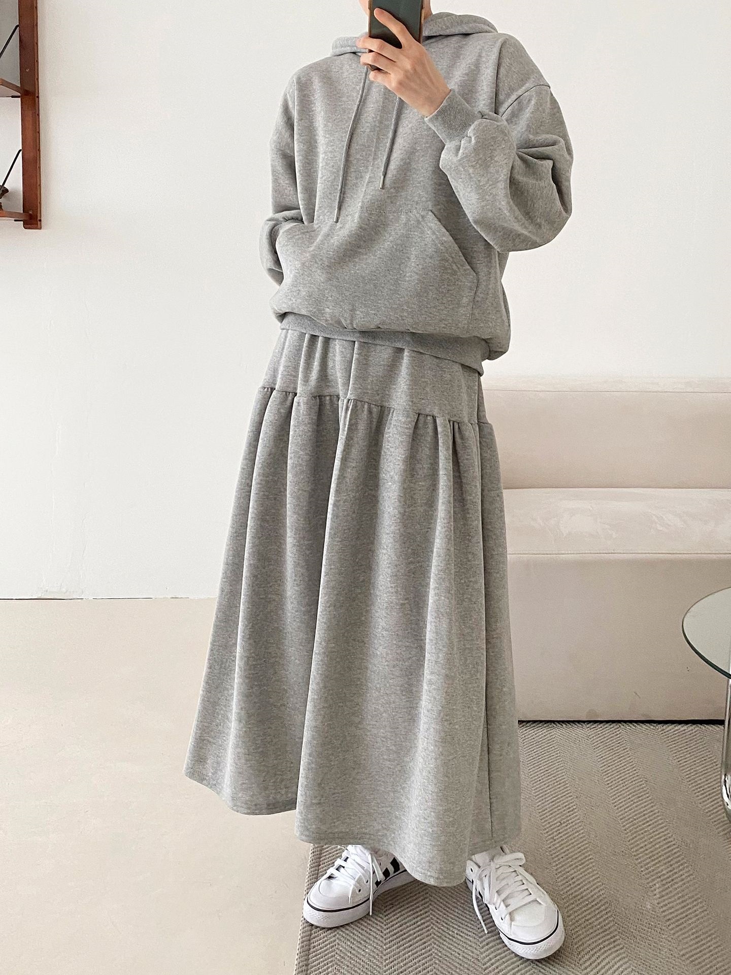 フードポケットウエストゴムロングカラーセットアップ | 詳細画像25