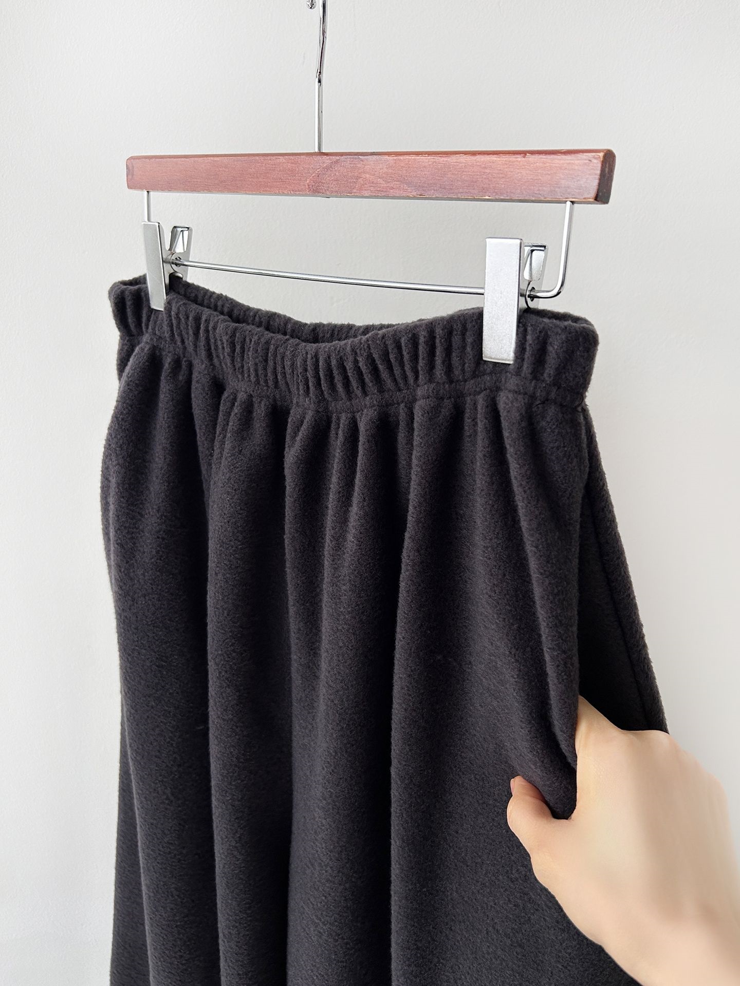 フリースラウンドネックウエストゴム長袖ジョガーカラーセットアップ | 詳細画像48