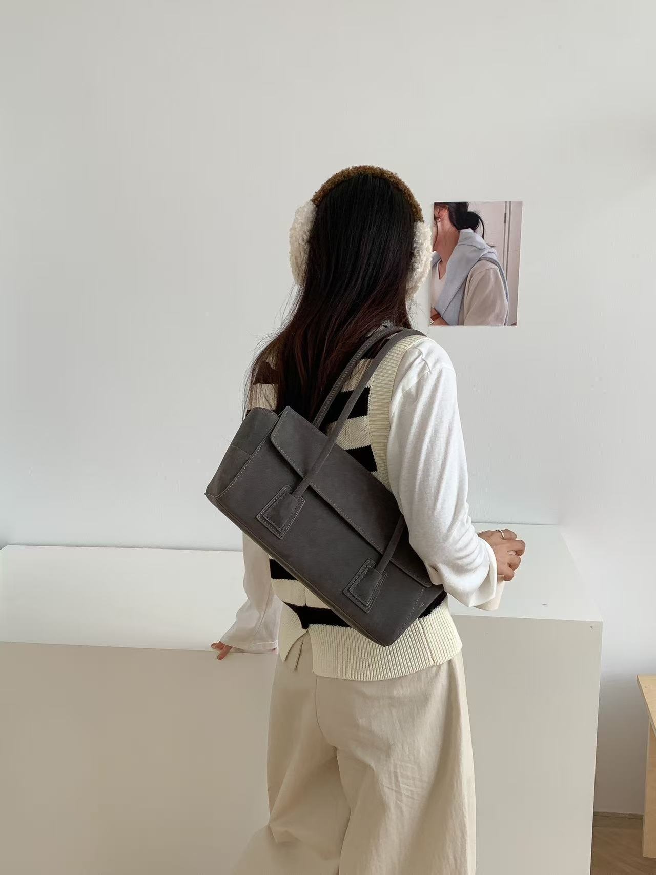 スエード調カラートートバッグ | 詳細画像3