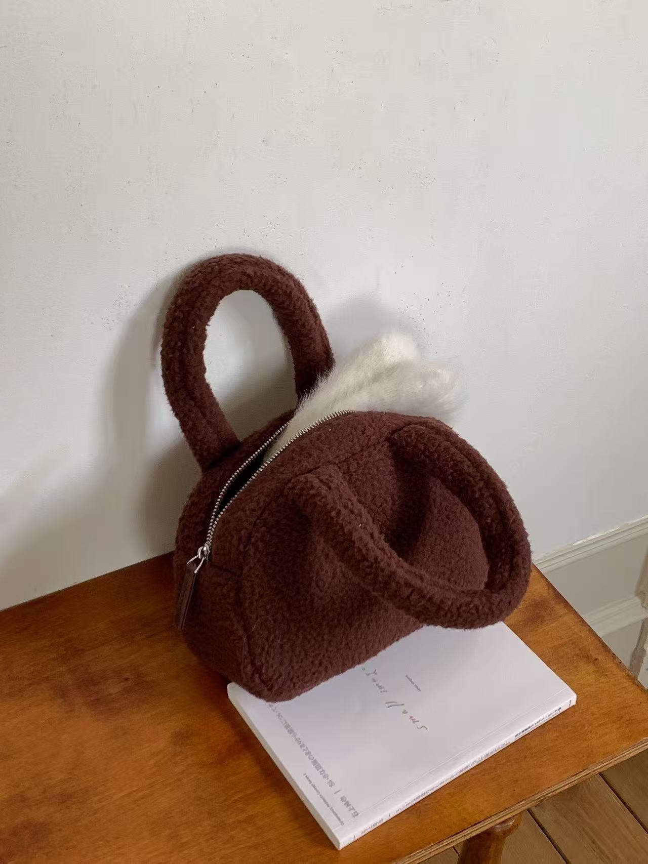 ボアカラーハンドバッグ | 詳細画像3