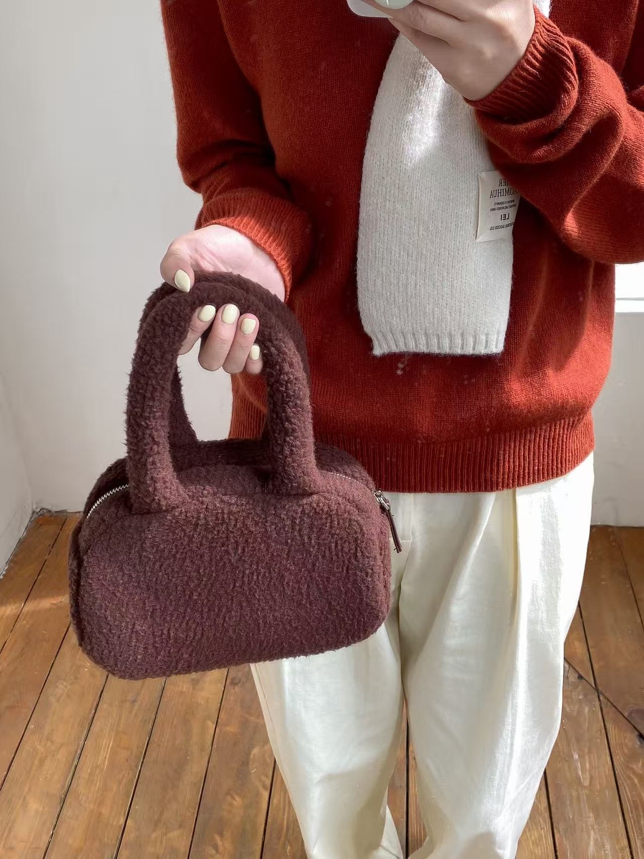 ボアカラーハンドバッグ | 詳細画像16