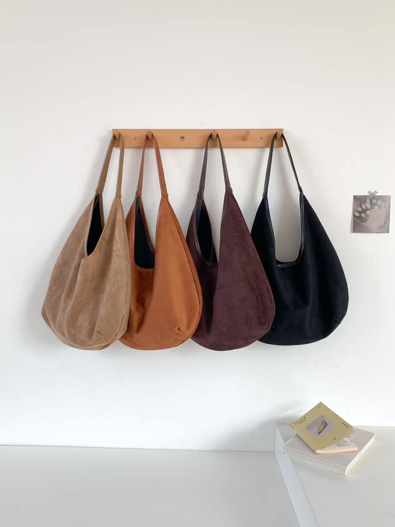 スエード調ベーシックカラートートバッグ | 詳細画像2