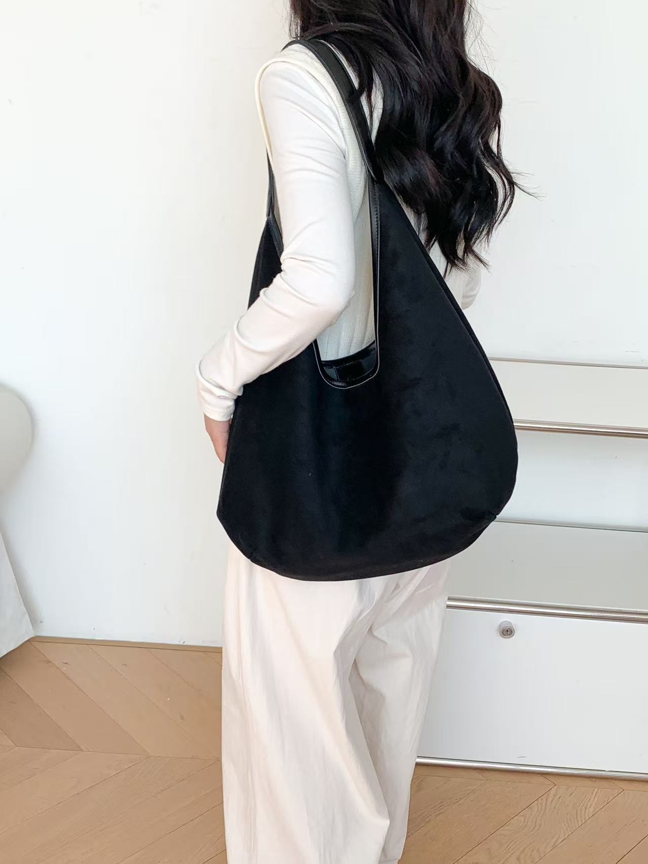 スエード調ベーシックカラートートバッグ | 詳細画像8