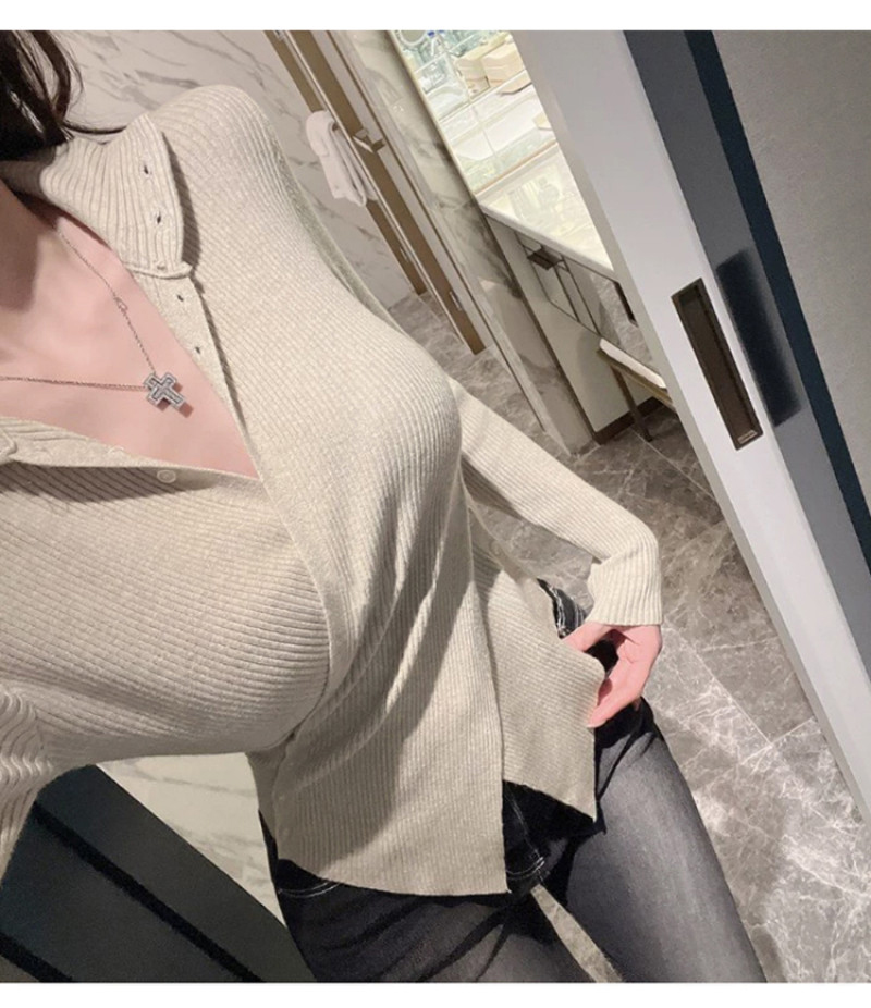 ボタンハーフネックアンバランスニット | 詳細画像5