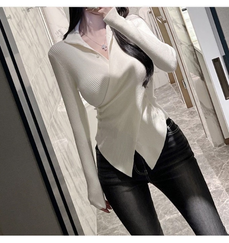 ボタンハーフネックアンバランスニット | 詳細画像8