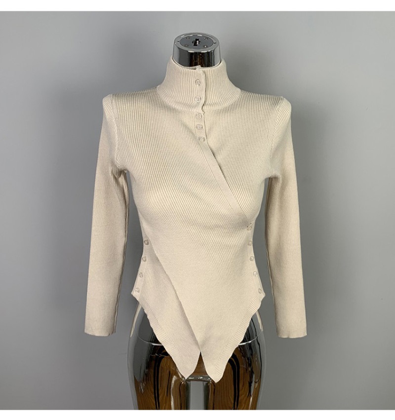 ボタンハーフネックアンバランスニット | 詳細画像12